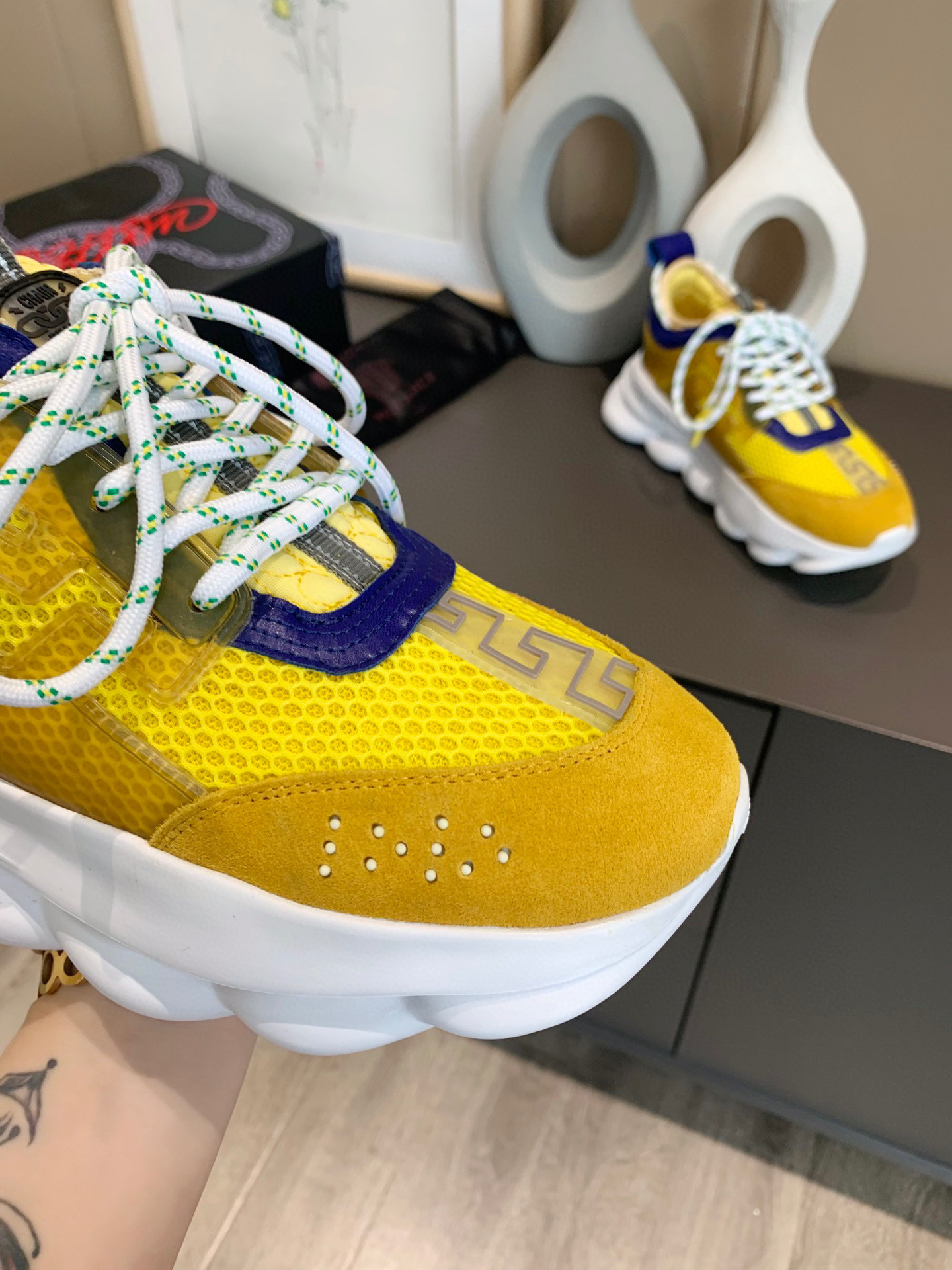 versace men's yellow dad sneakers size 35-44 - Image 2