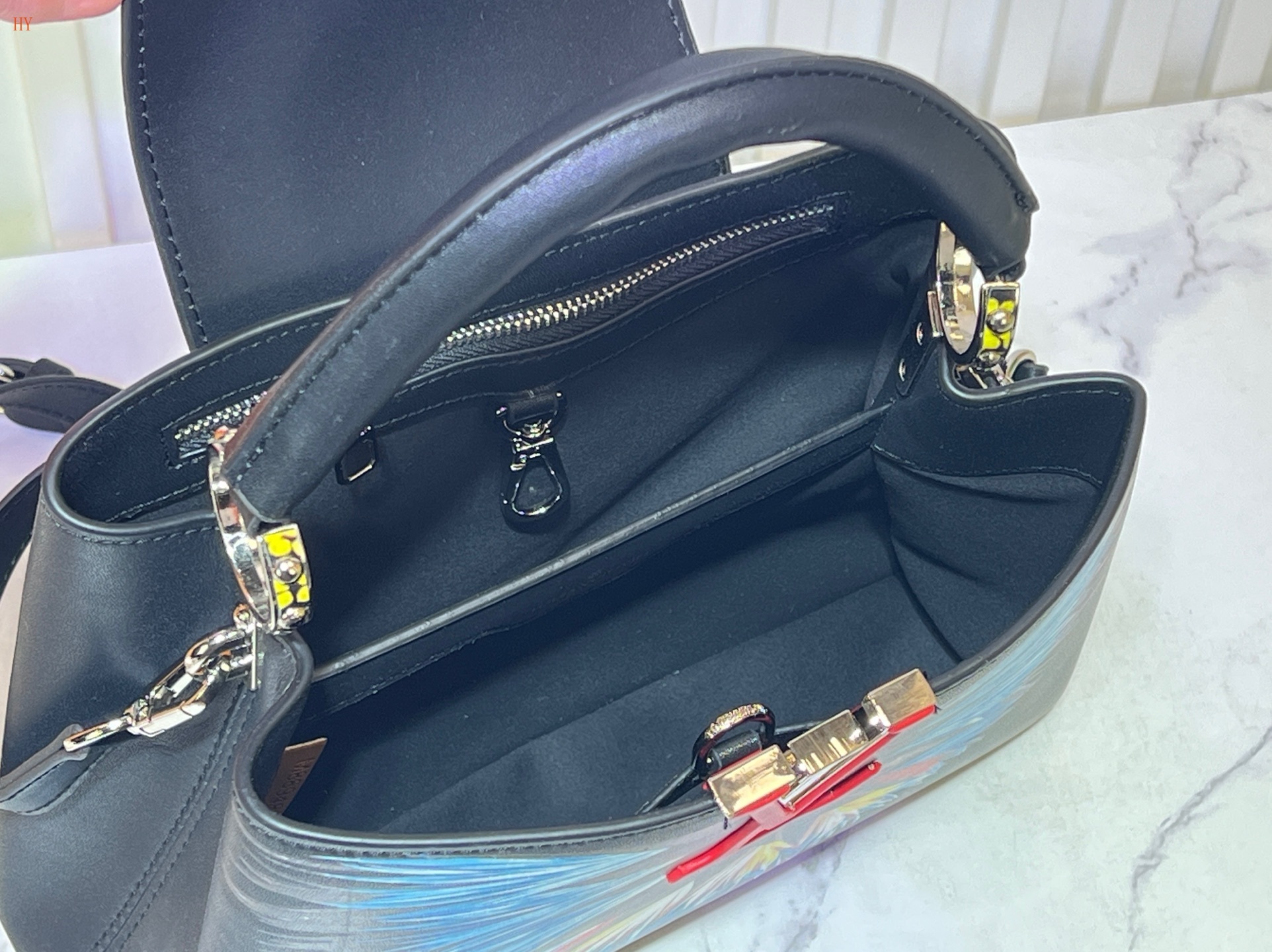 louis vuitton colorful handbag 27x17.3x9 cm - Image 2