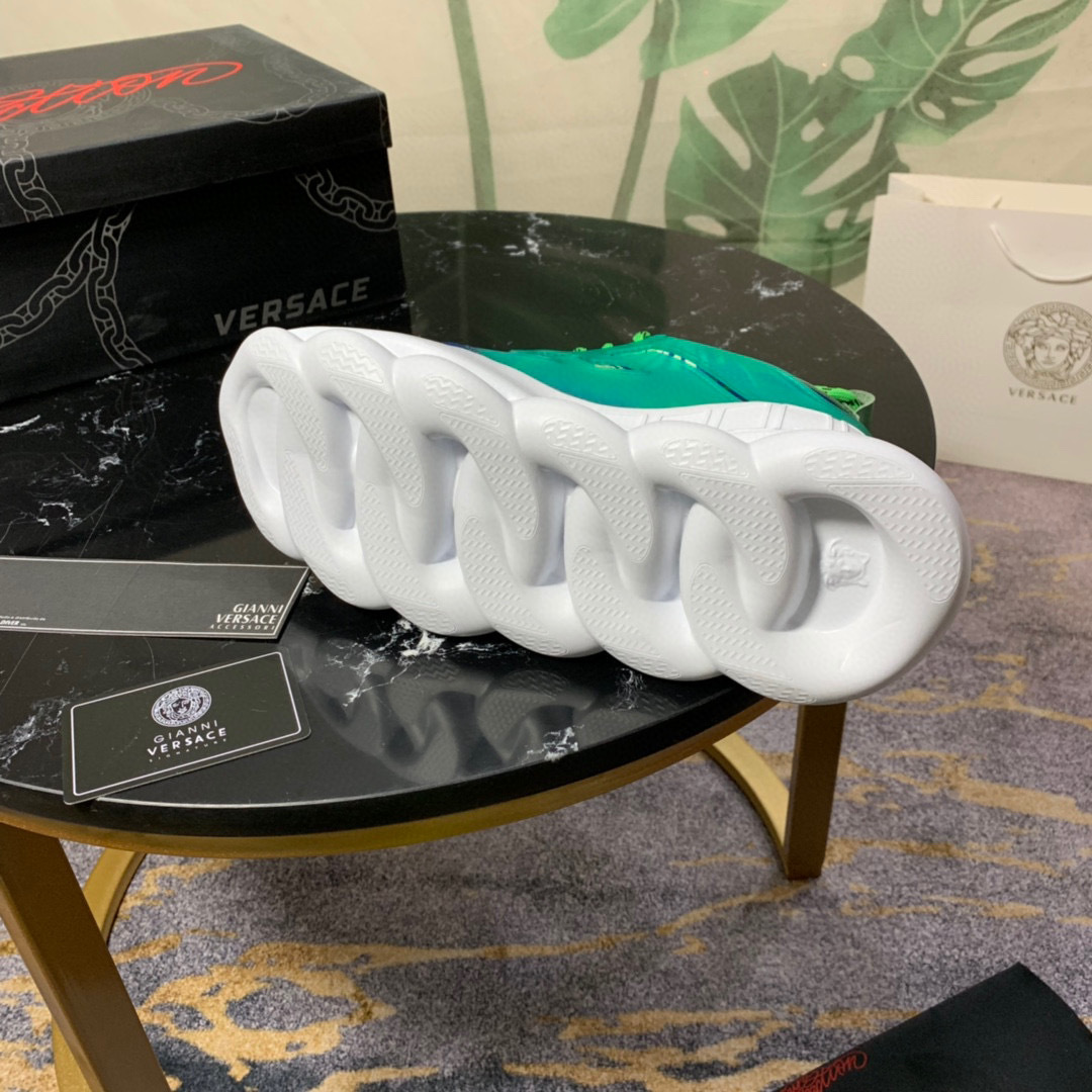 versace green couple's dad sneakers 35-44 - Image 2