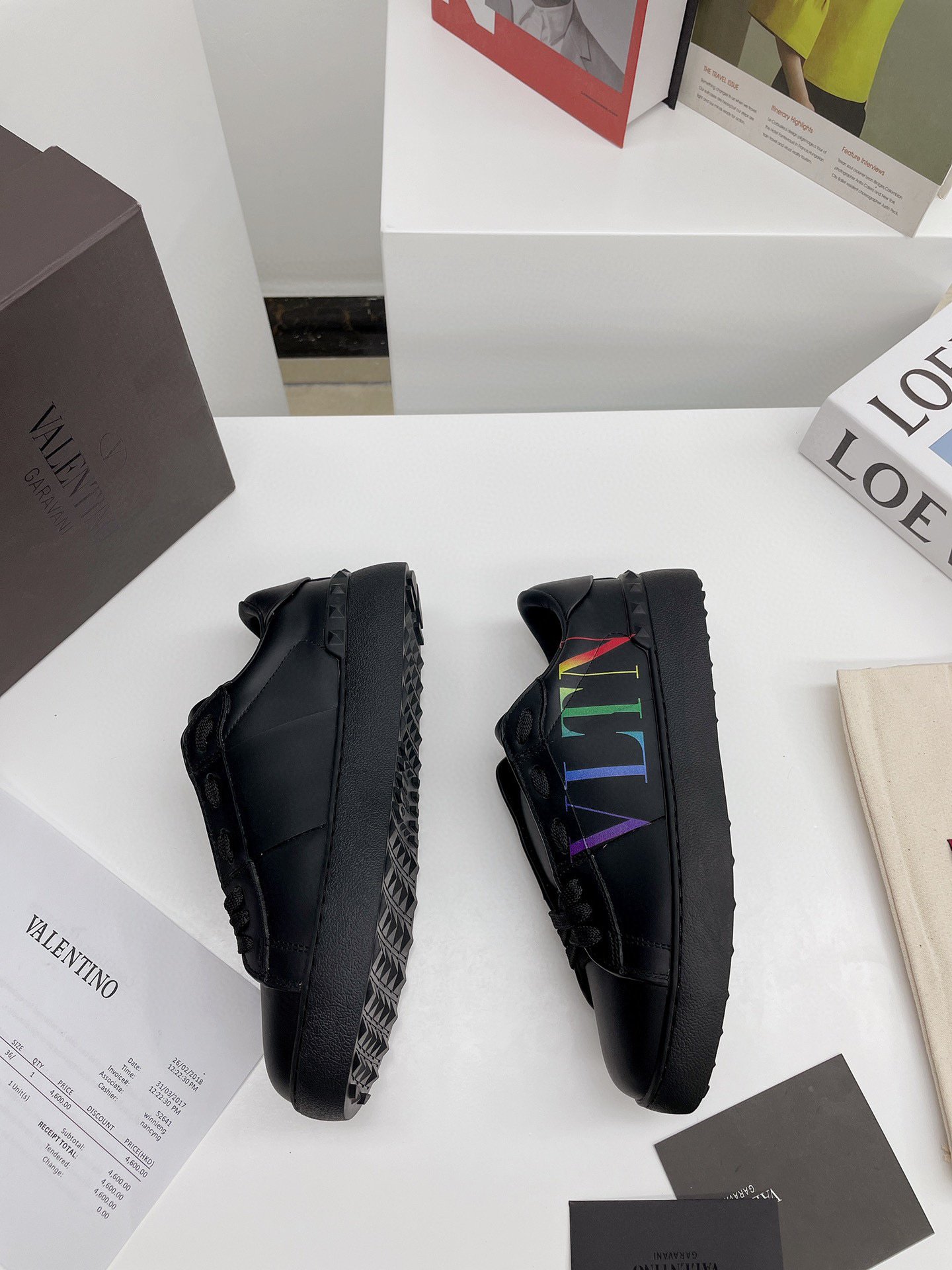 valentino unisex sneakers 35-44 with rainbow logo