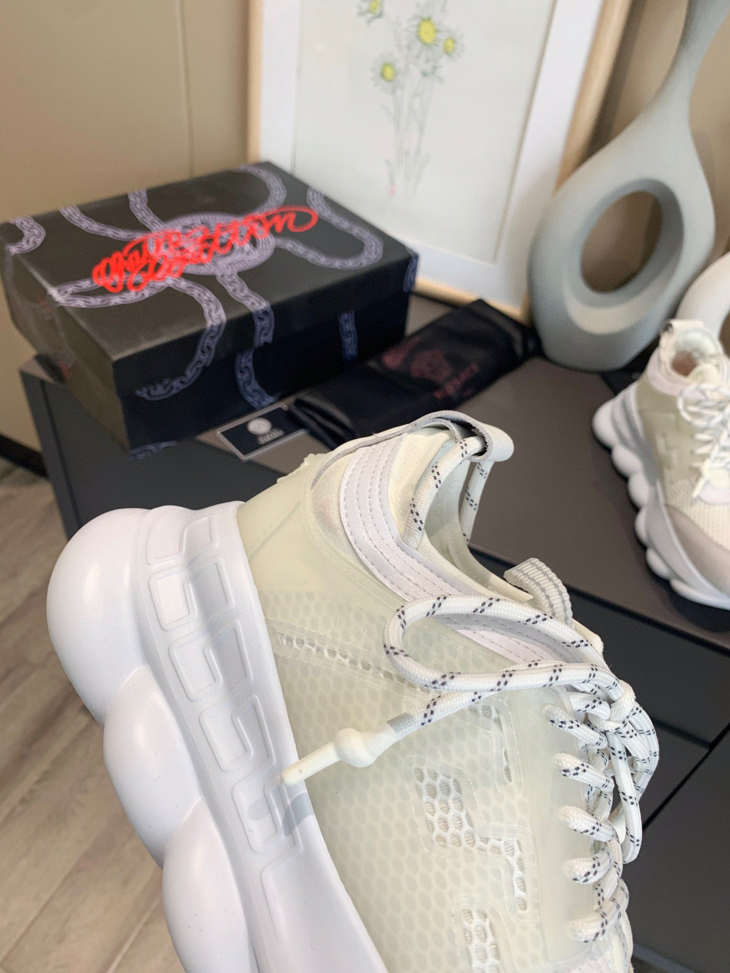 versace unisex dad sneakers size 35-44 - white - Image 2