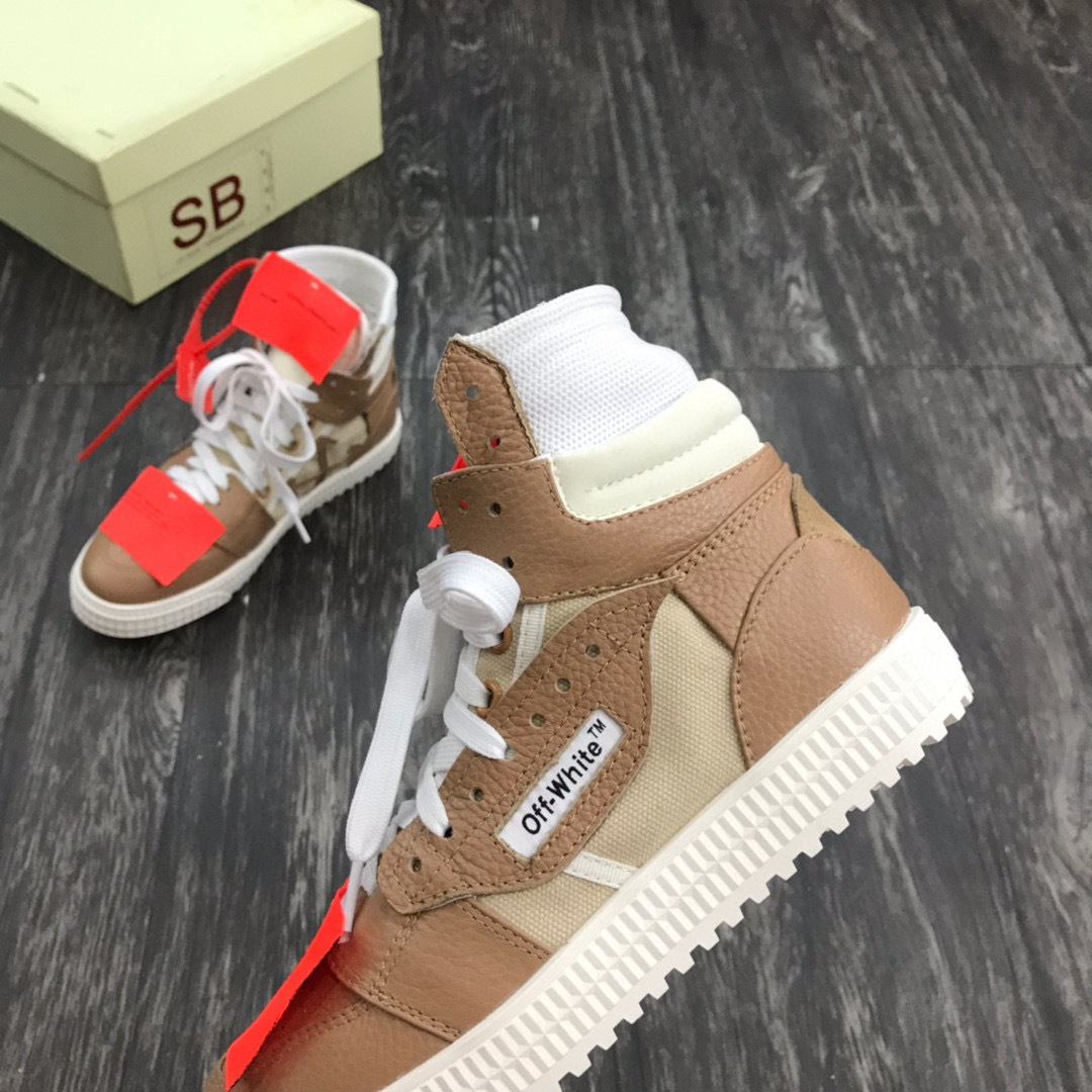 off-white high-top sneakers for couples, sizes 35-44 - Image 2