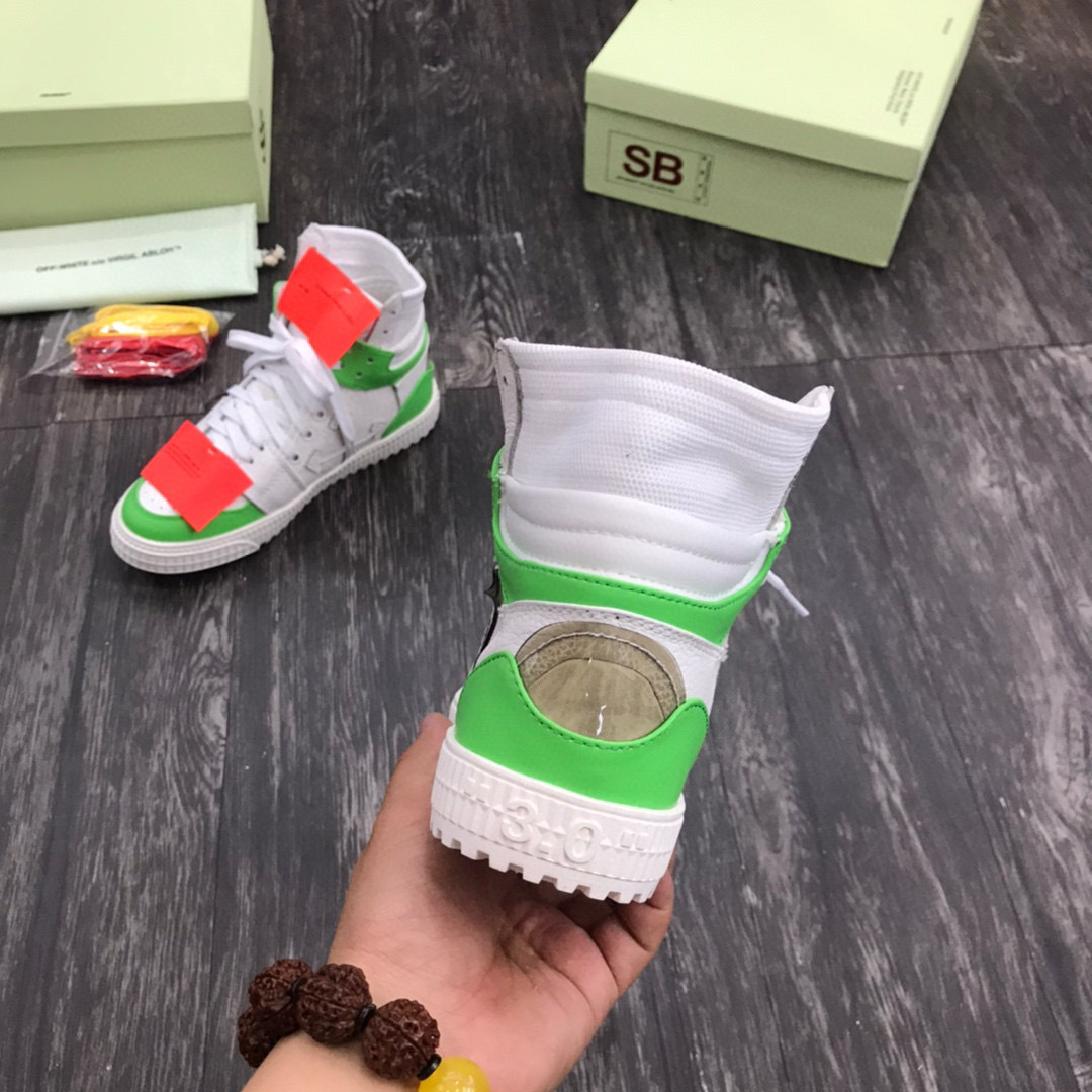 off-white high-top sneakers for couples, sizes 35-44 - Image 2
