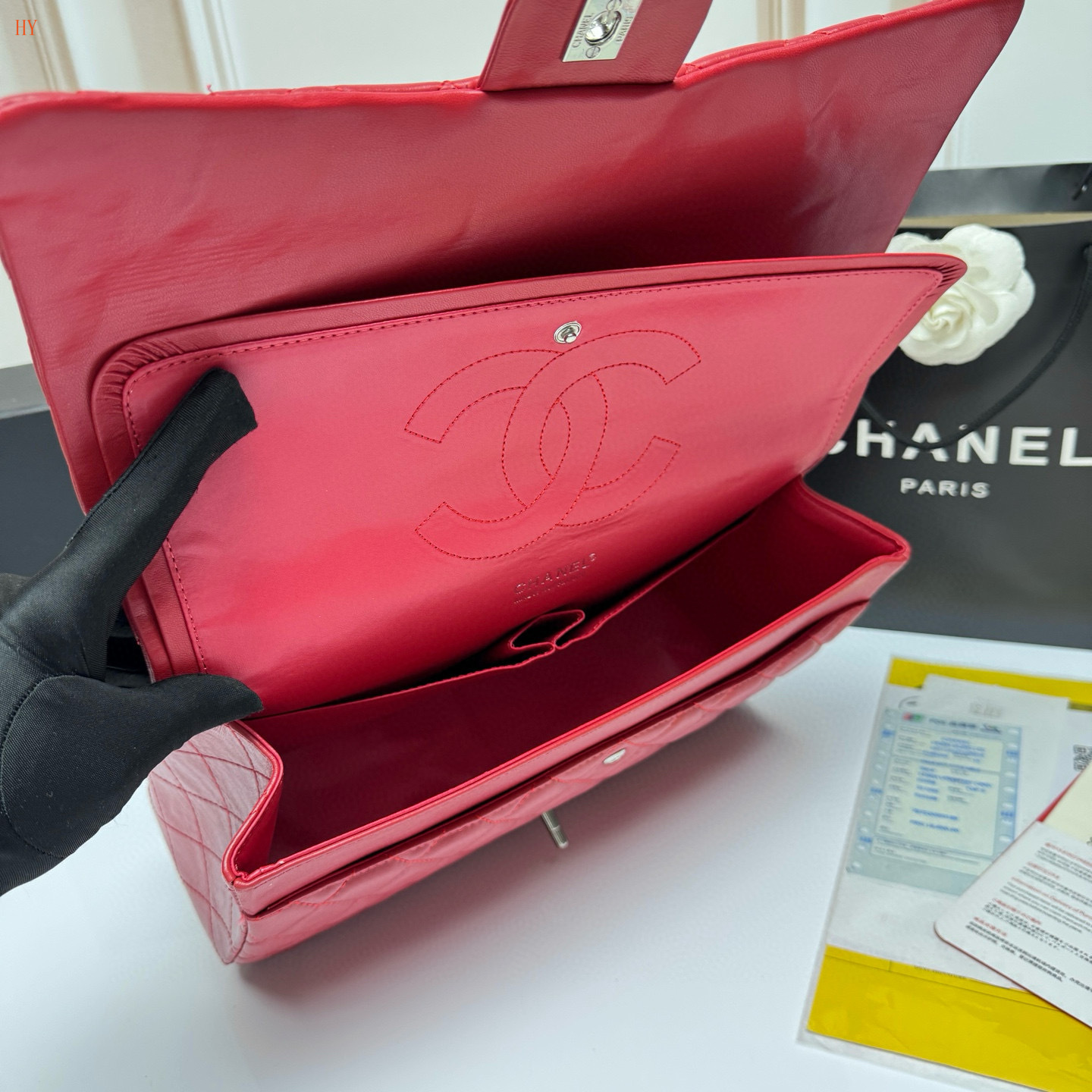 chanel red quilted flap bag - 33*22*9.2 cm - Image 2