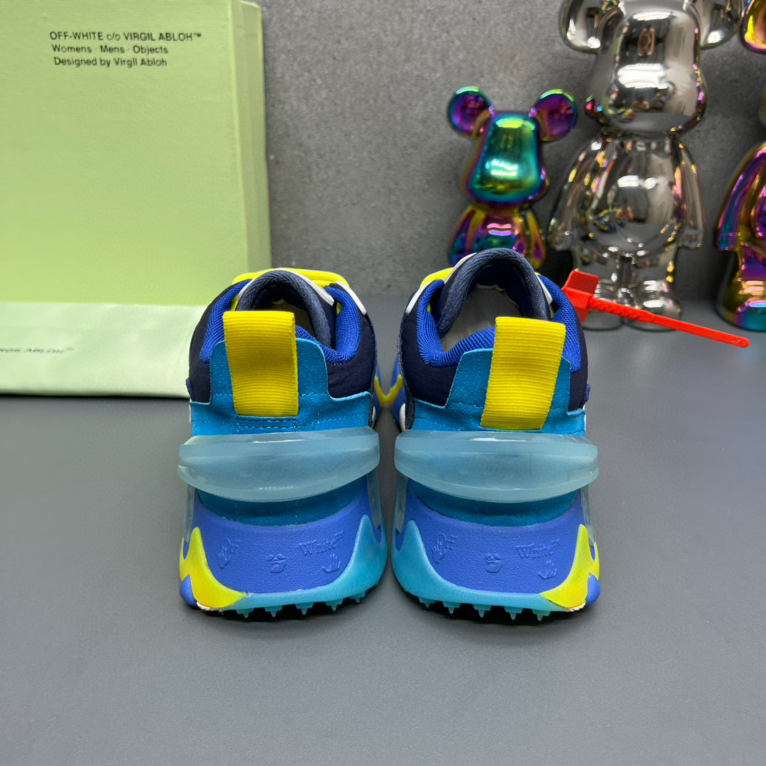 off-white sneakers 38-44 - bold blue & yellow design - Image 2