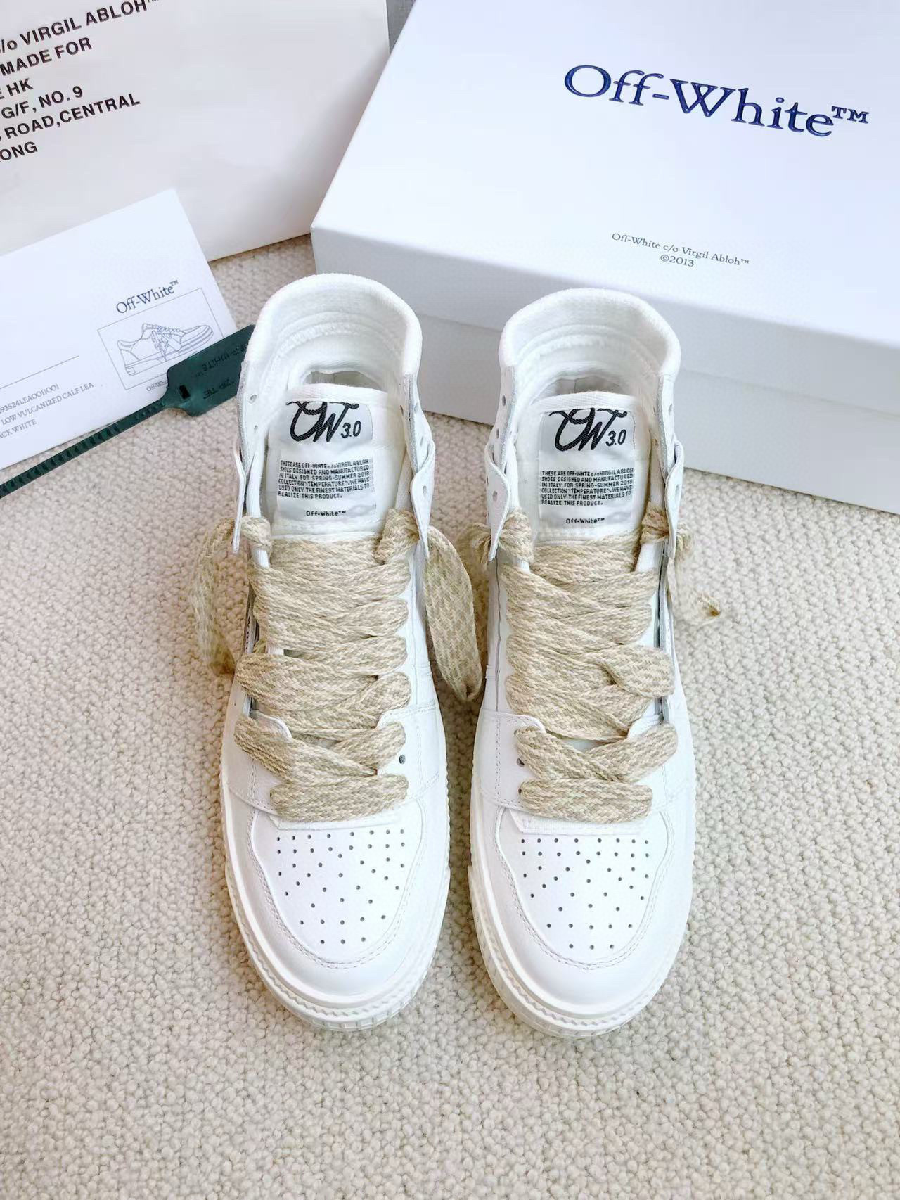 off-white high-top sneakers - size 35/44 - Image 2