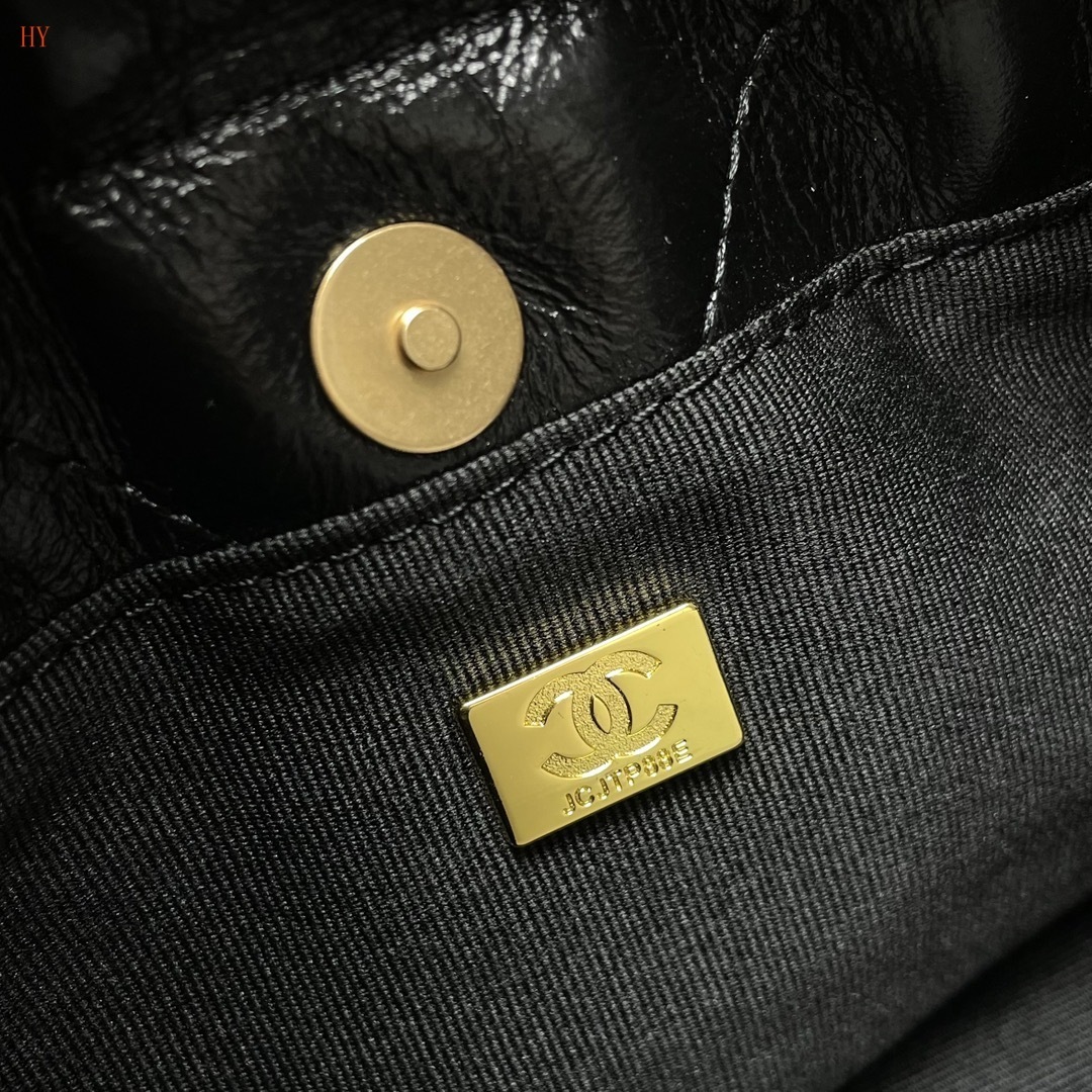 chanel black pearl chain drawstring bag - model 2325042 - Image 2