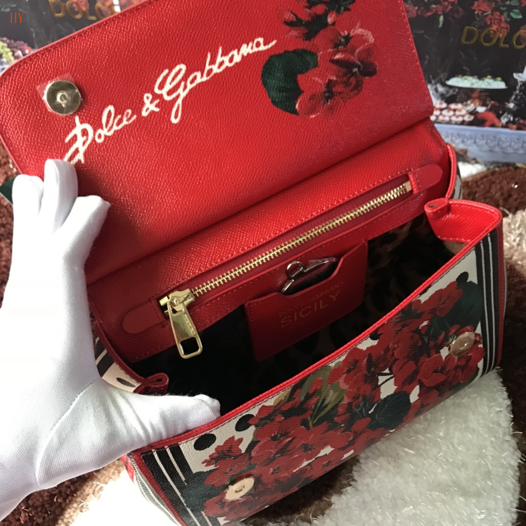 dolce & gabbana floral print handbag 25x20x12.5 cm - Image 2