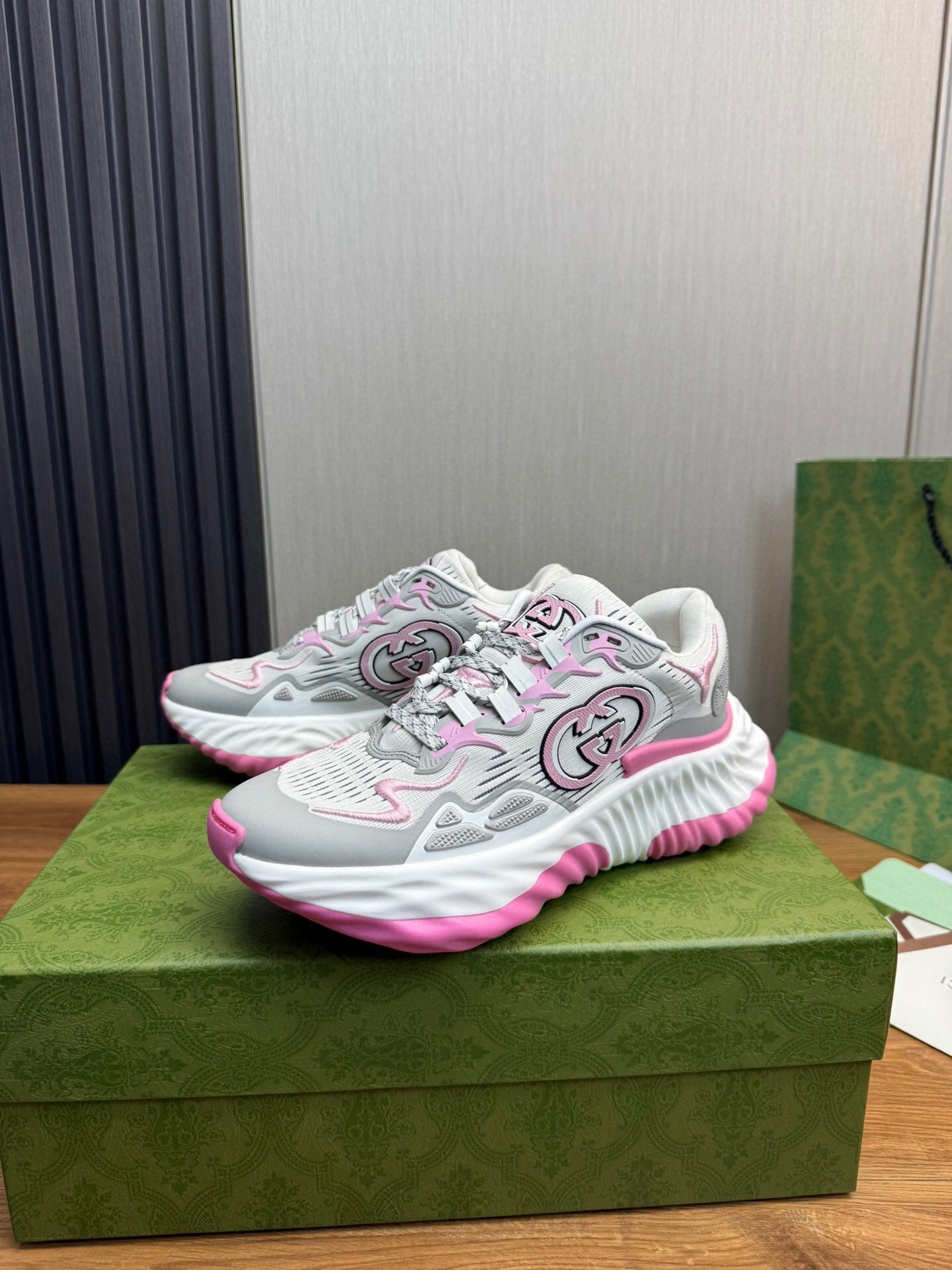 gucci g couples sneakers 35-44 8063420 - pink/gray - Image 2