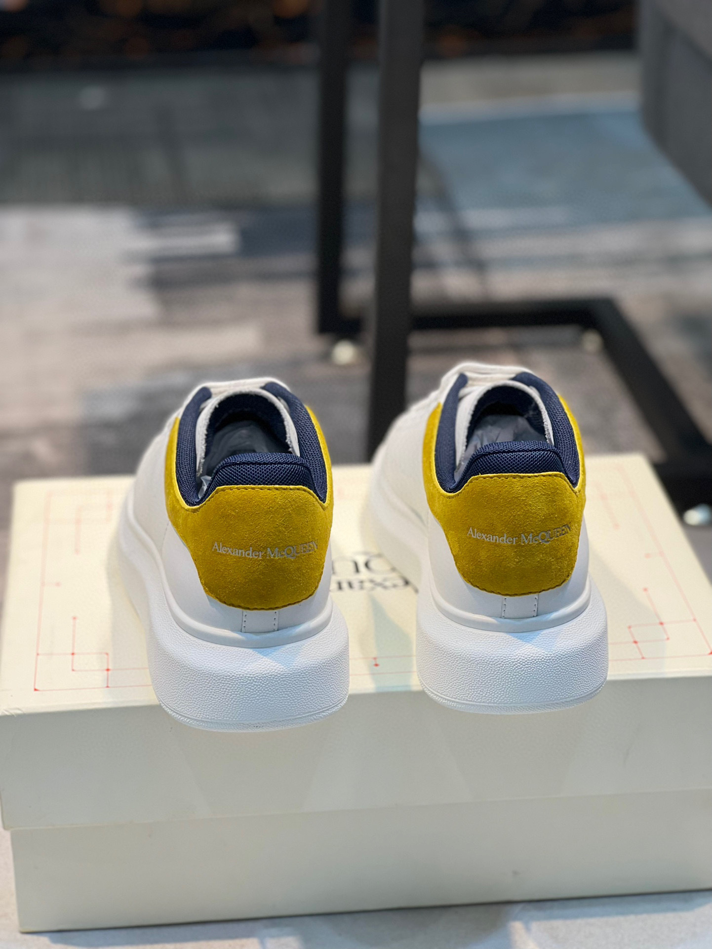 alexander mcqueen white sneakers with yellow accents - Image 2