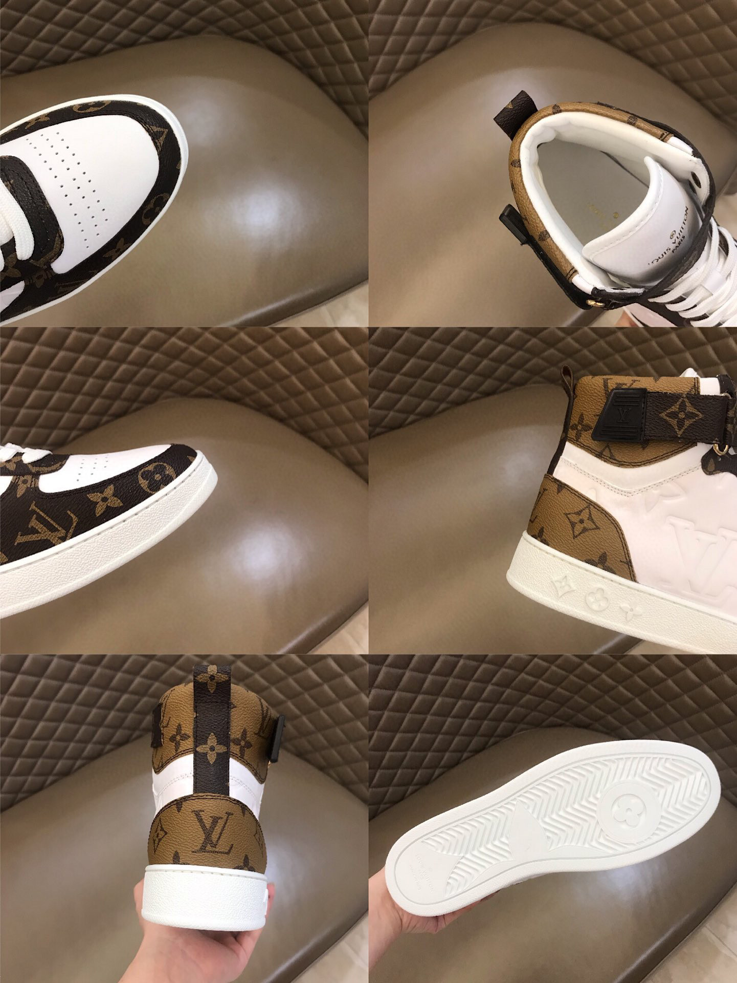 louis vuitton high-top sneakers for couples, size 35-44 - Image 2