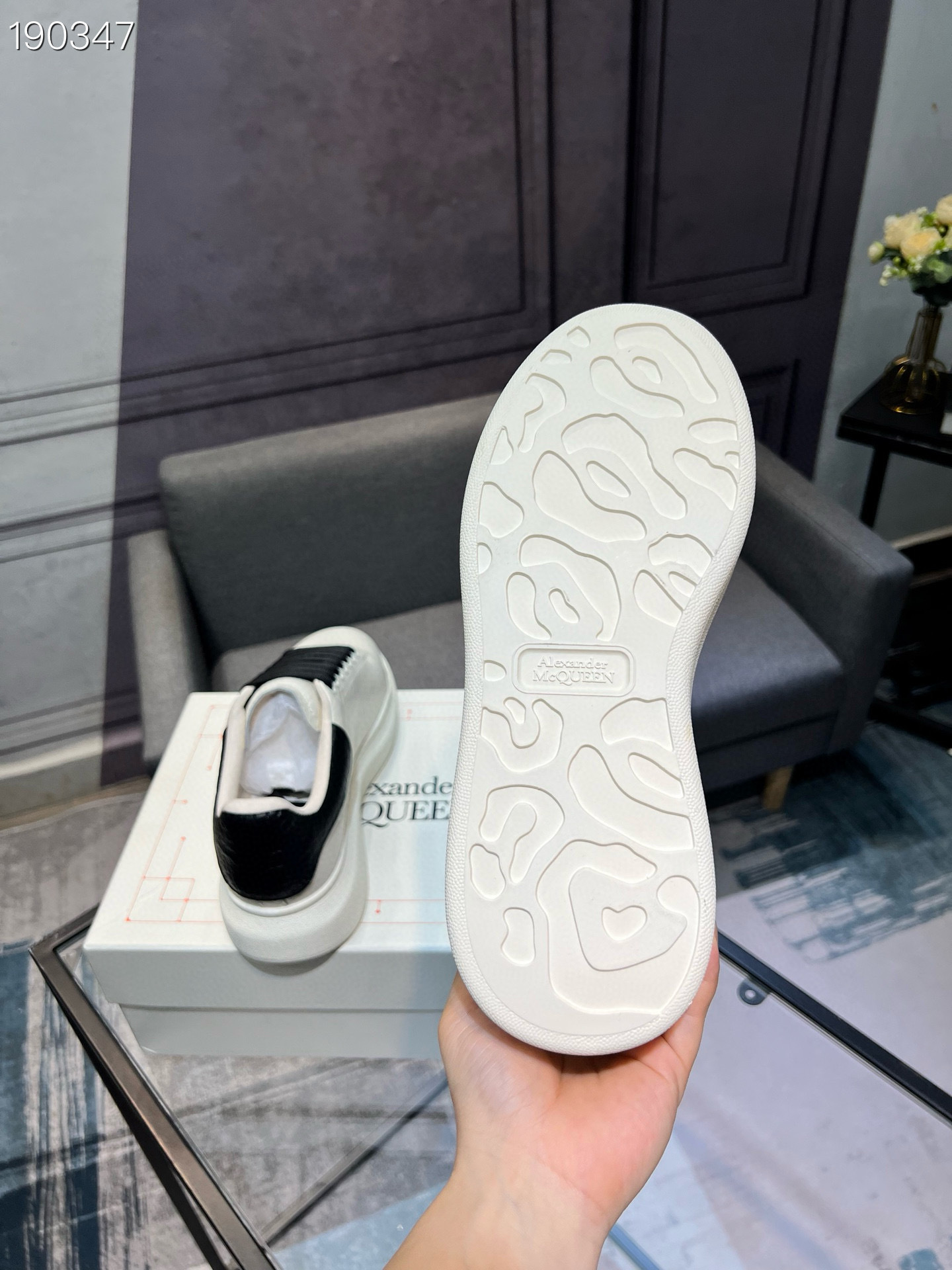 alexander mcqueen lyt310 sneakers in white and black, sizes 35-44 - Image 2