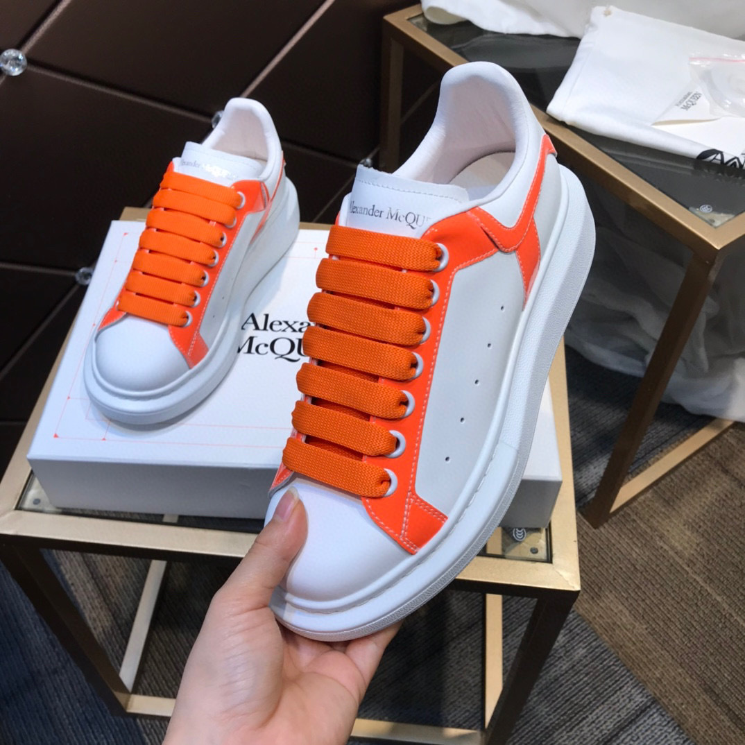 alexander mcqueen casual sneakers in white/orange, sizes 35-44 - Image 2