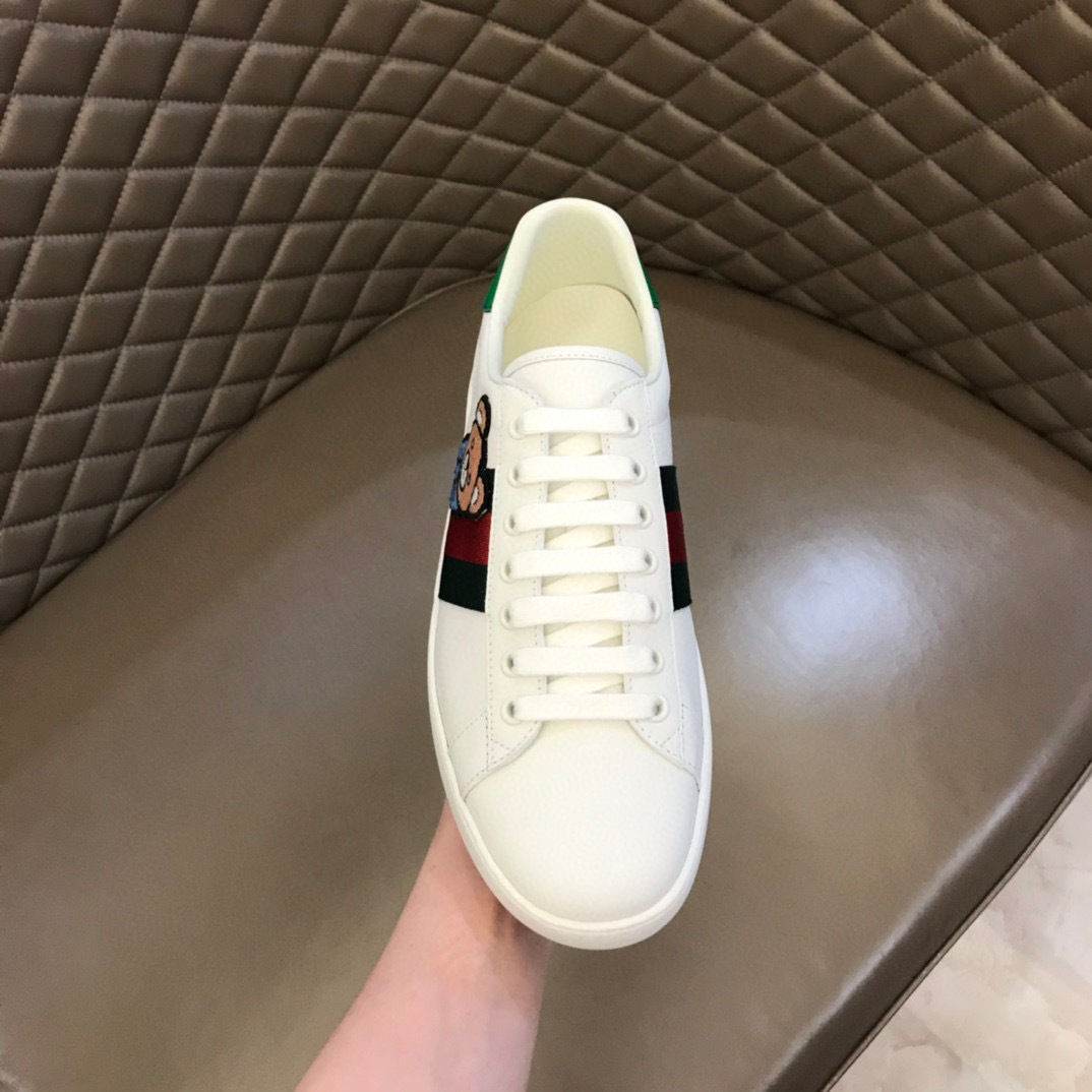gucci bear embroidered white sneakers 35-44 - Image 2