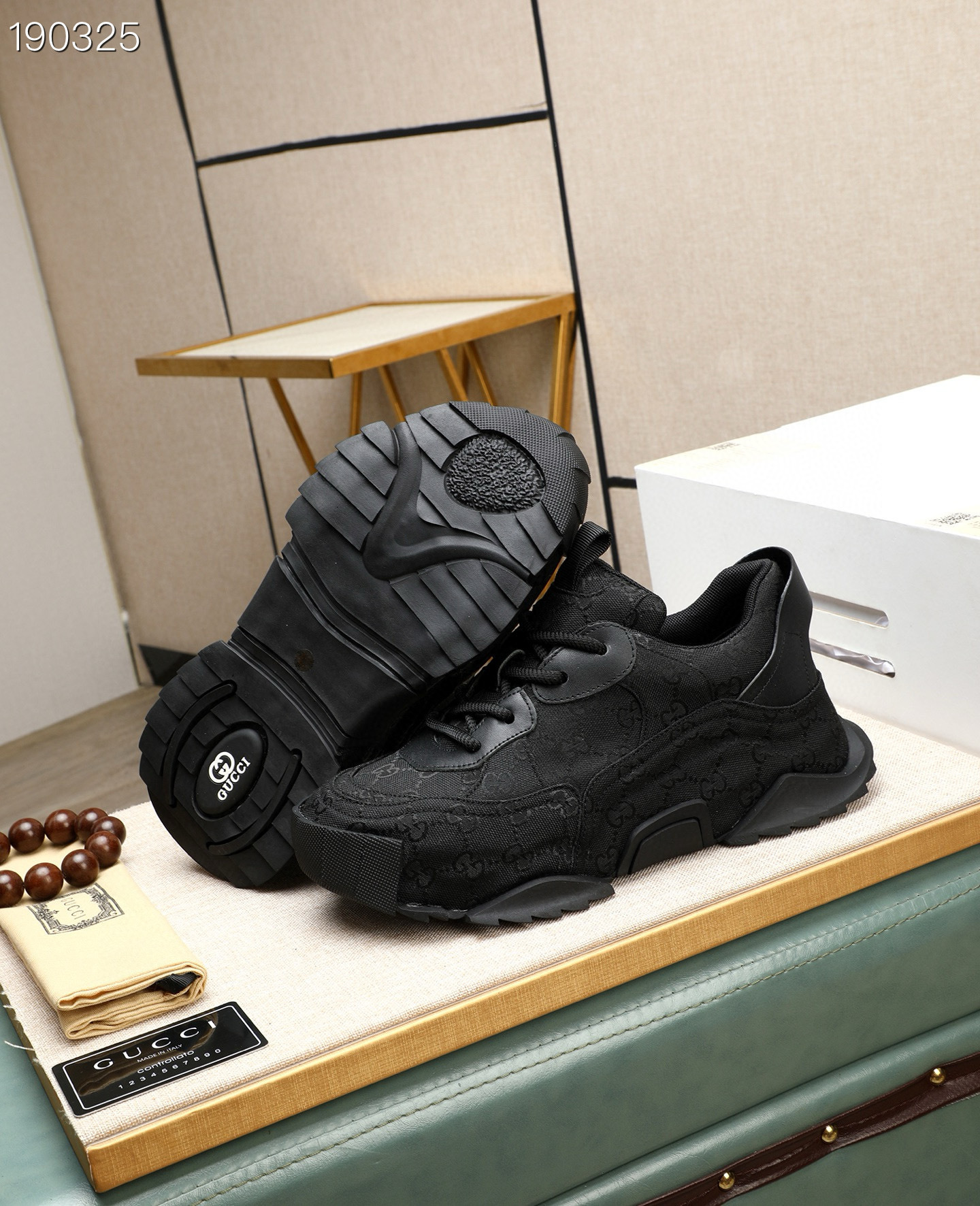 gucci black sneakers size 39-44 gtl320 - Image 2
