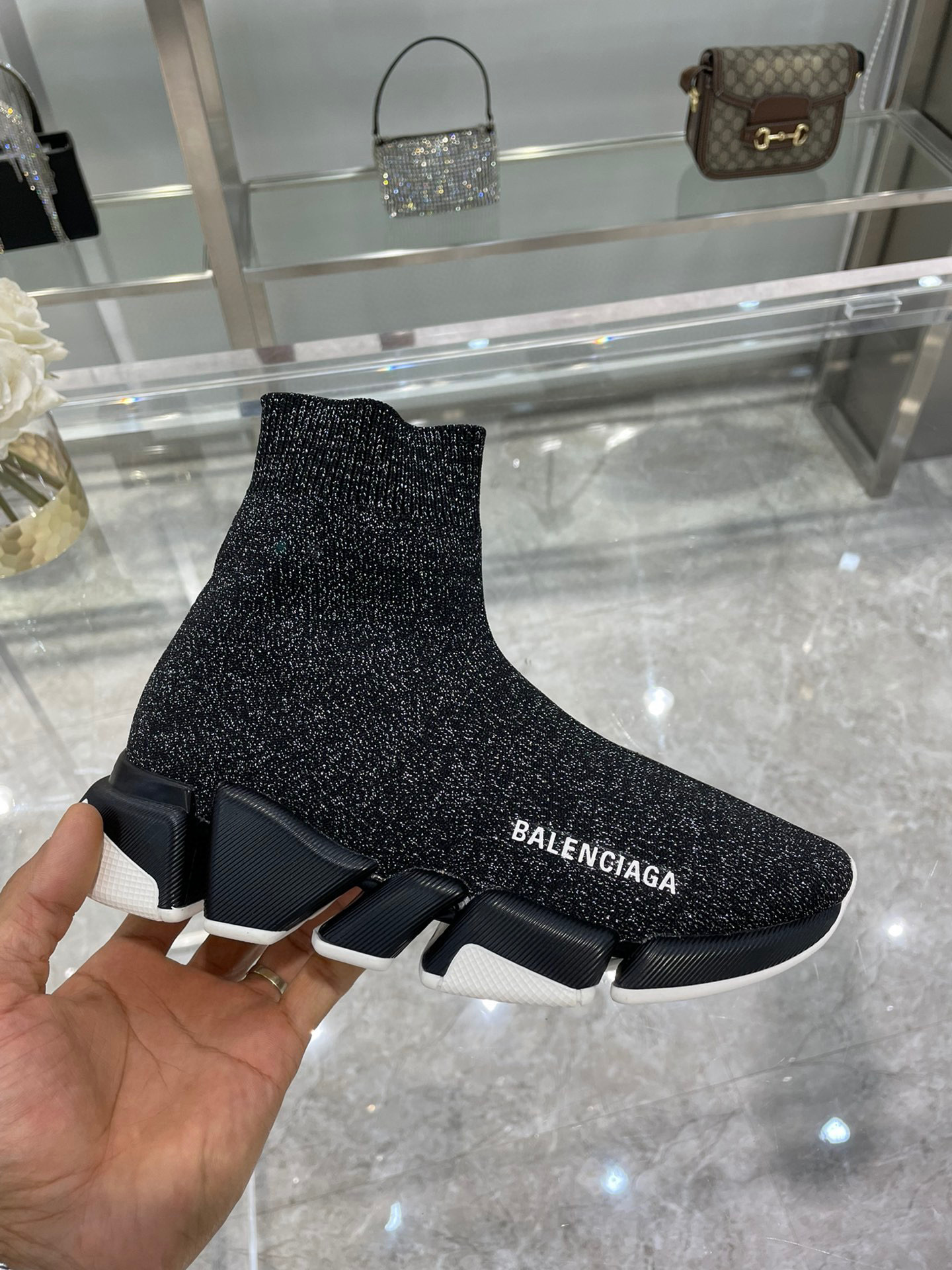 balenciaga sock sneakers for couples 35-44 - Image 2