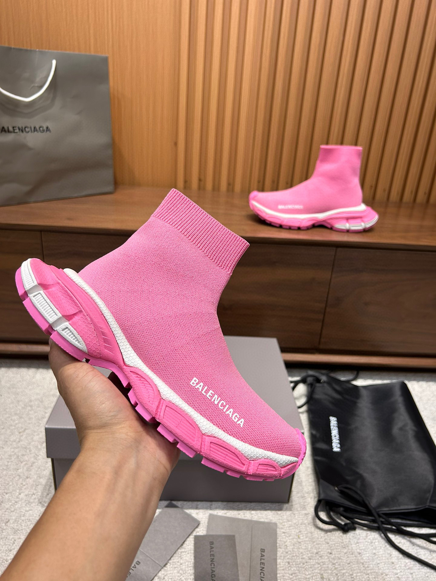 balenciaga pink sock sneakers size 35-44 - Image 2