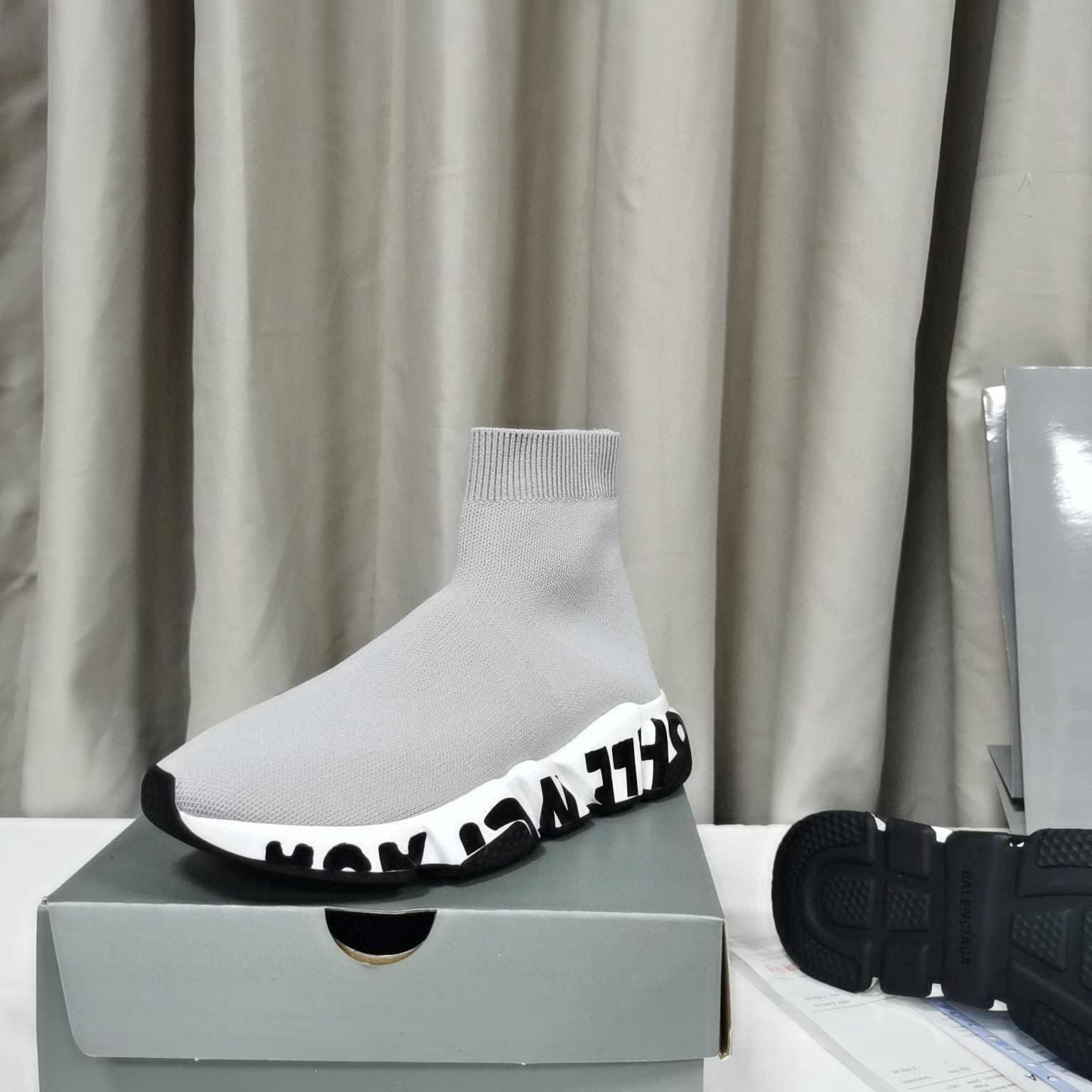 balenciaga grey sock sneakers size 35-44 - Image 2