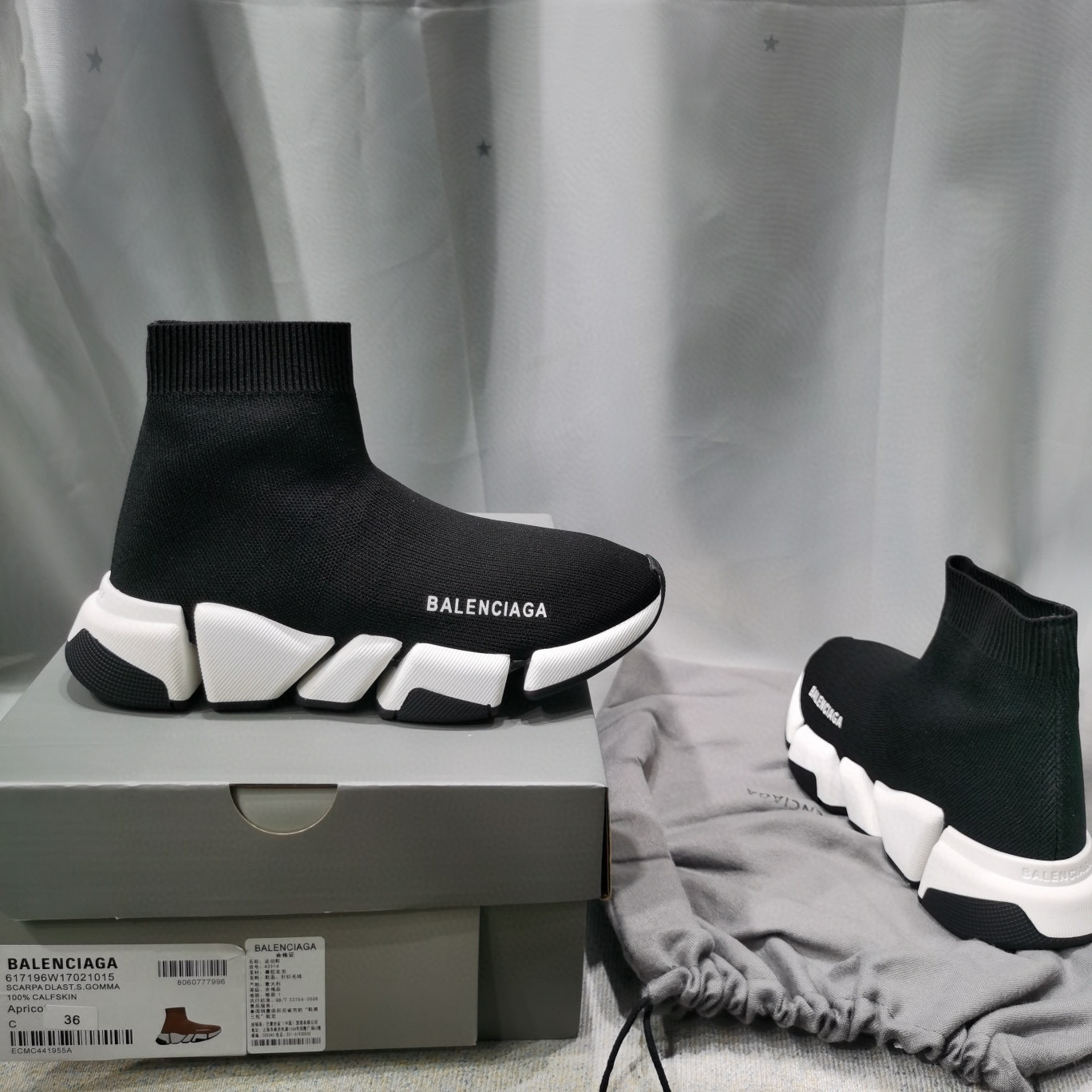 balenciaga sock sneakers for couples, size 35-44 - Image 2