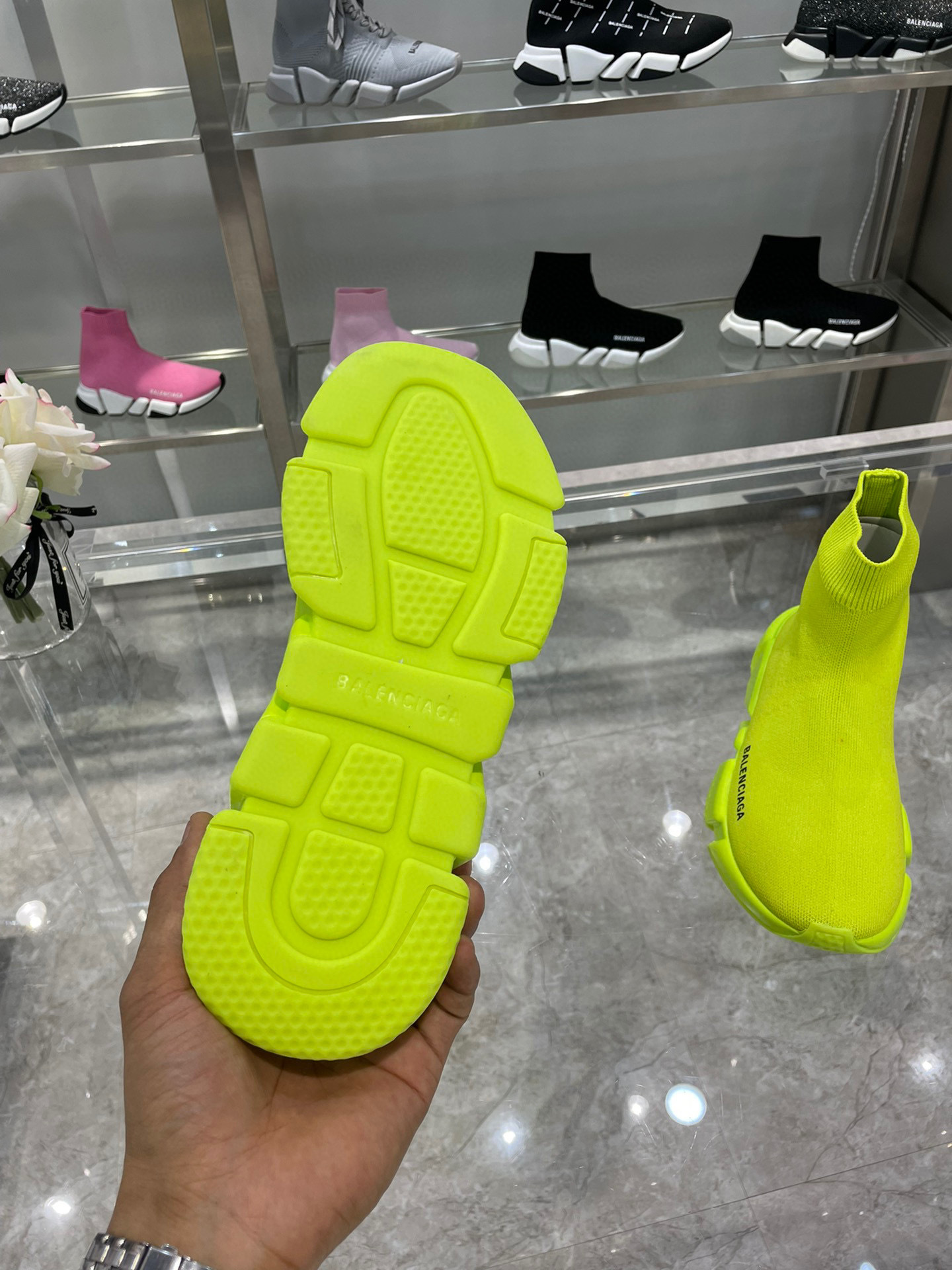 balenciaga neon sock sneakers size 35-44 - Image 2