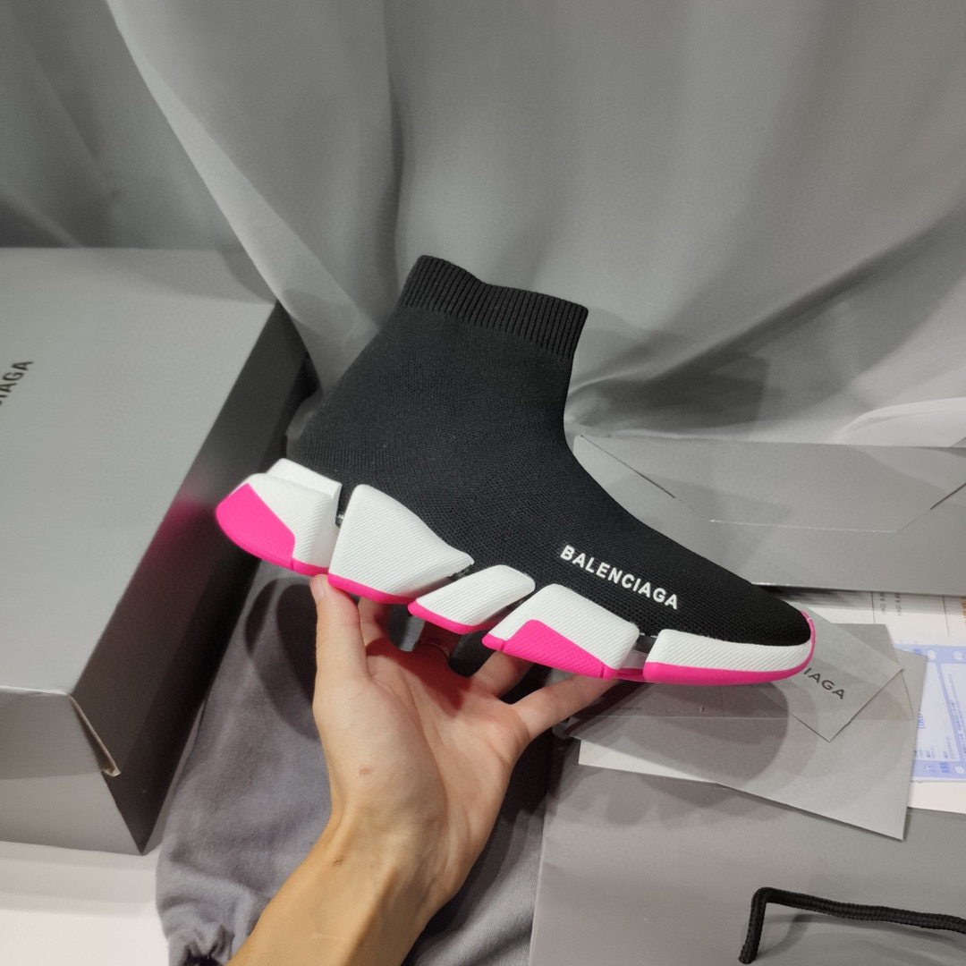 balenciaga sock sneakers - black/pink, sizes 35-44 - Image 2