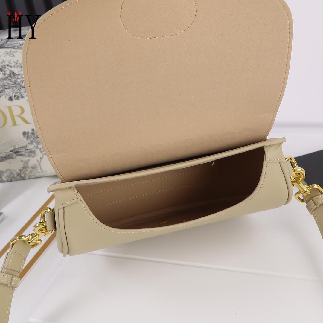 dior 22cm beige leather crossbody bag - model 408042 - Image 2