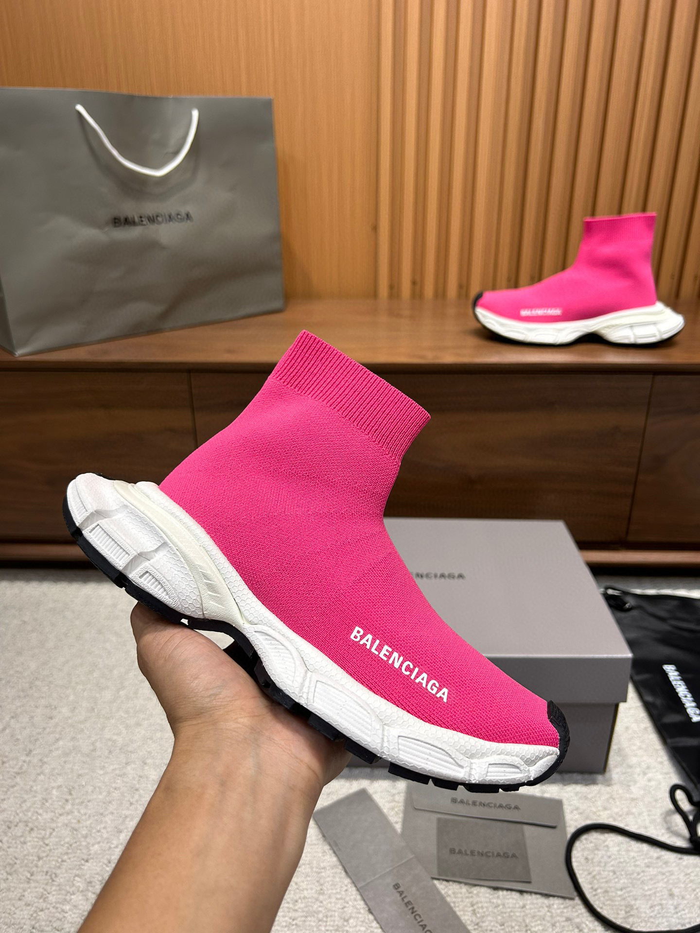 balenciaga pink sock sneakers size 35-44 - Image 2