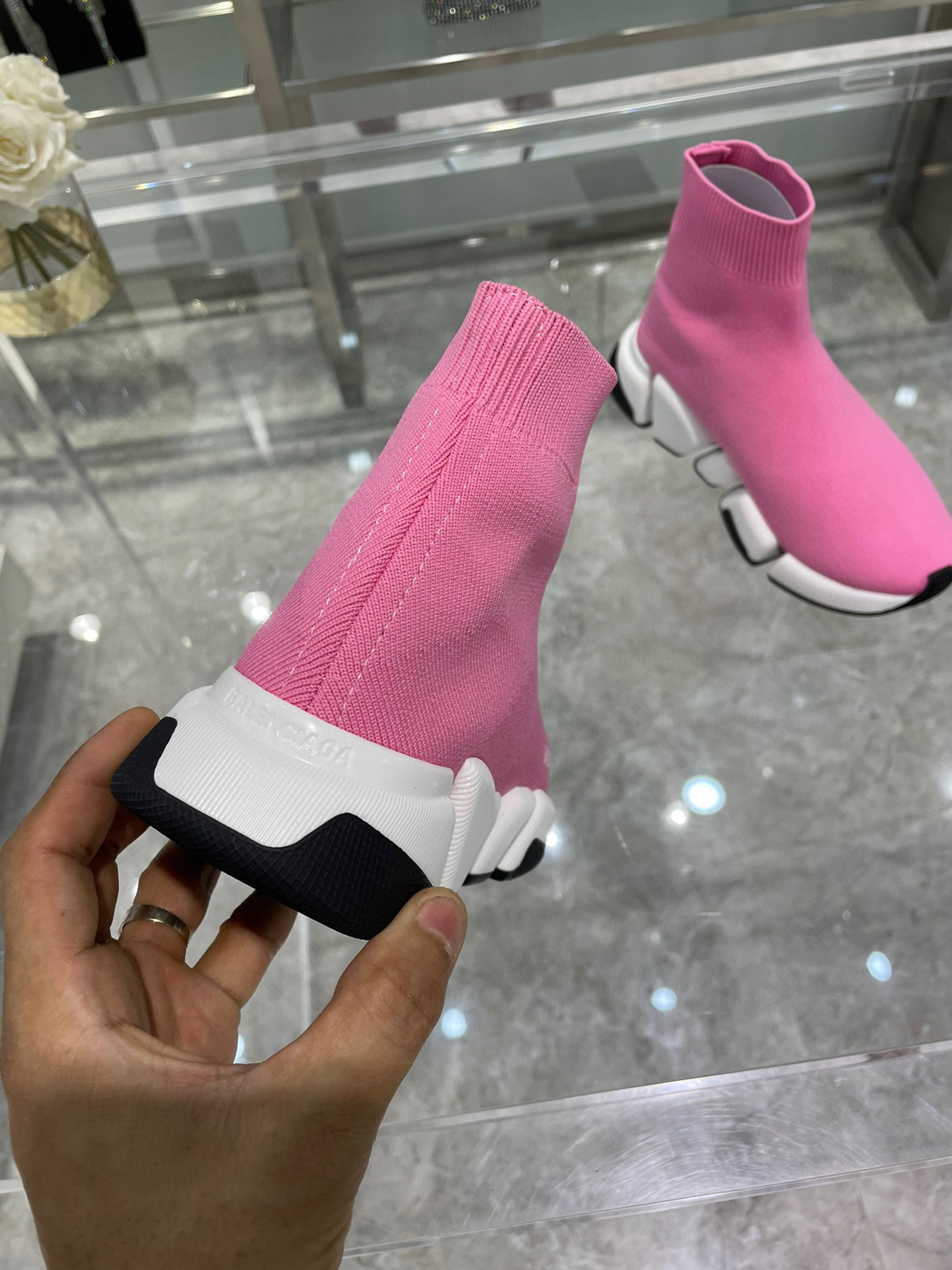 balenciaga pink sock sneakers 35-44 - Image 2