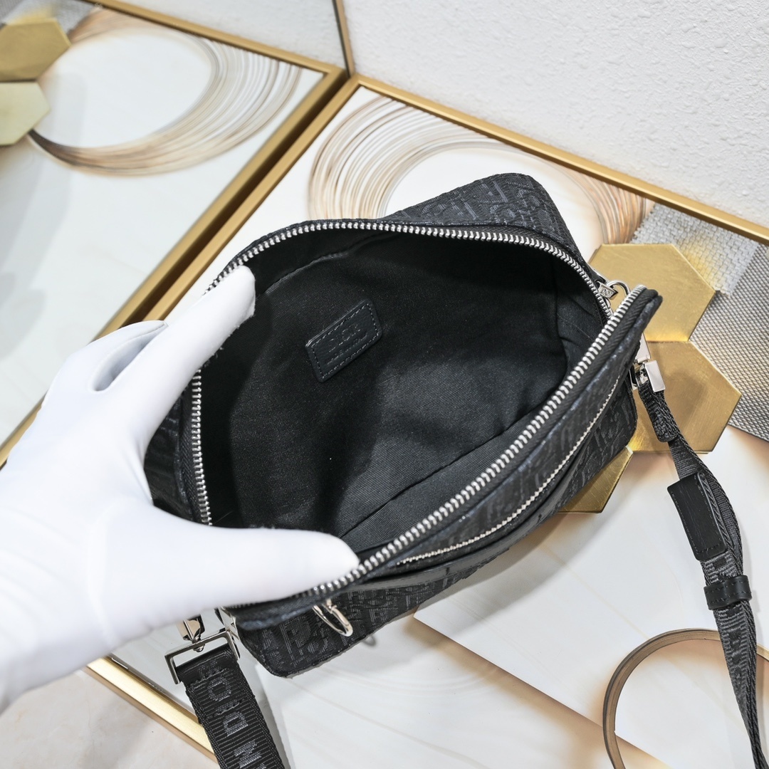 dior black monogram crossbody bag 22*15*6 - Image 2