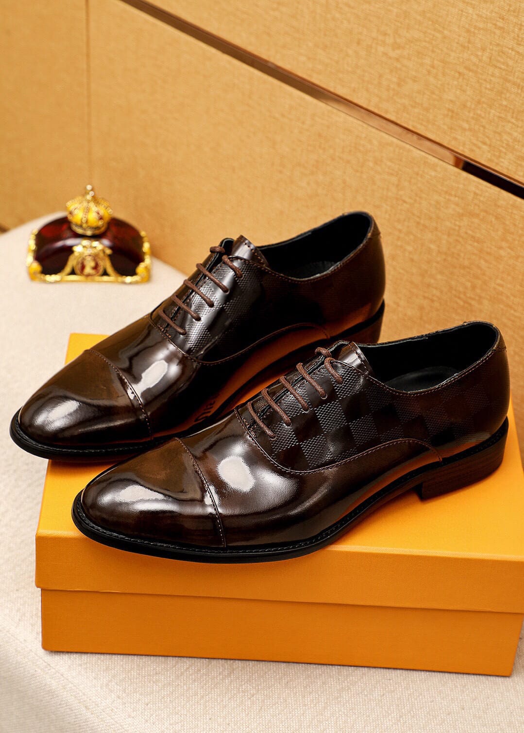 louis vuitton brown leather dress shoes 38-44 - Image 2