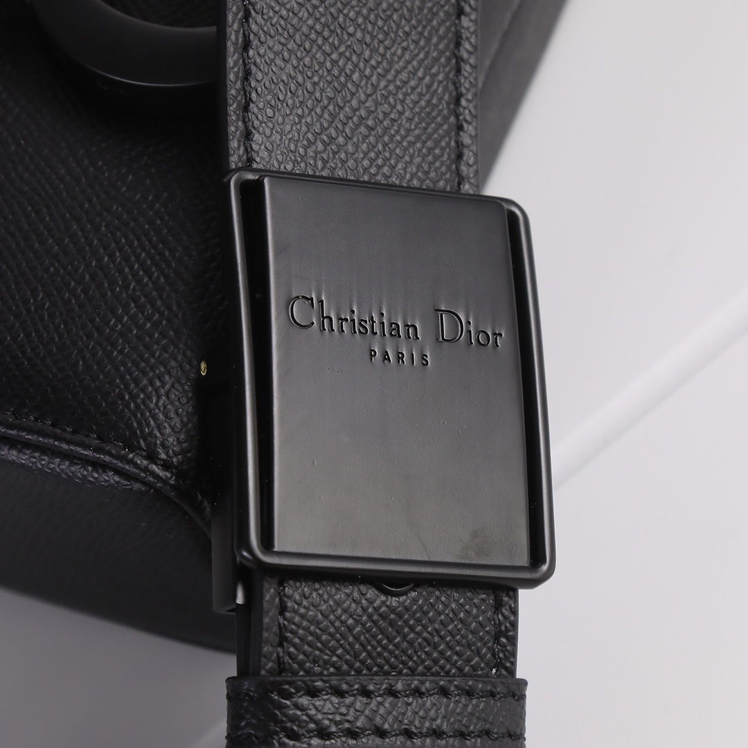 dior black leather crossbody bag - 17.5x11.5x5 cm - Image 2