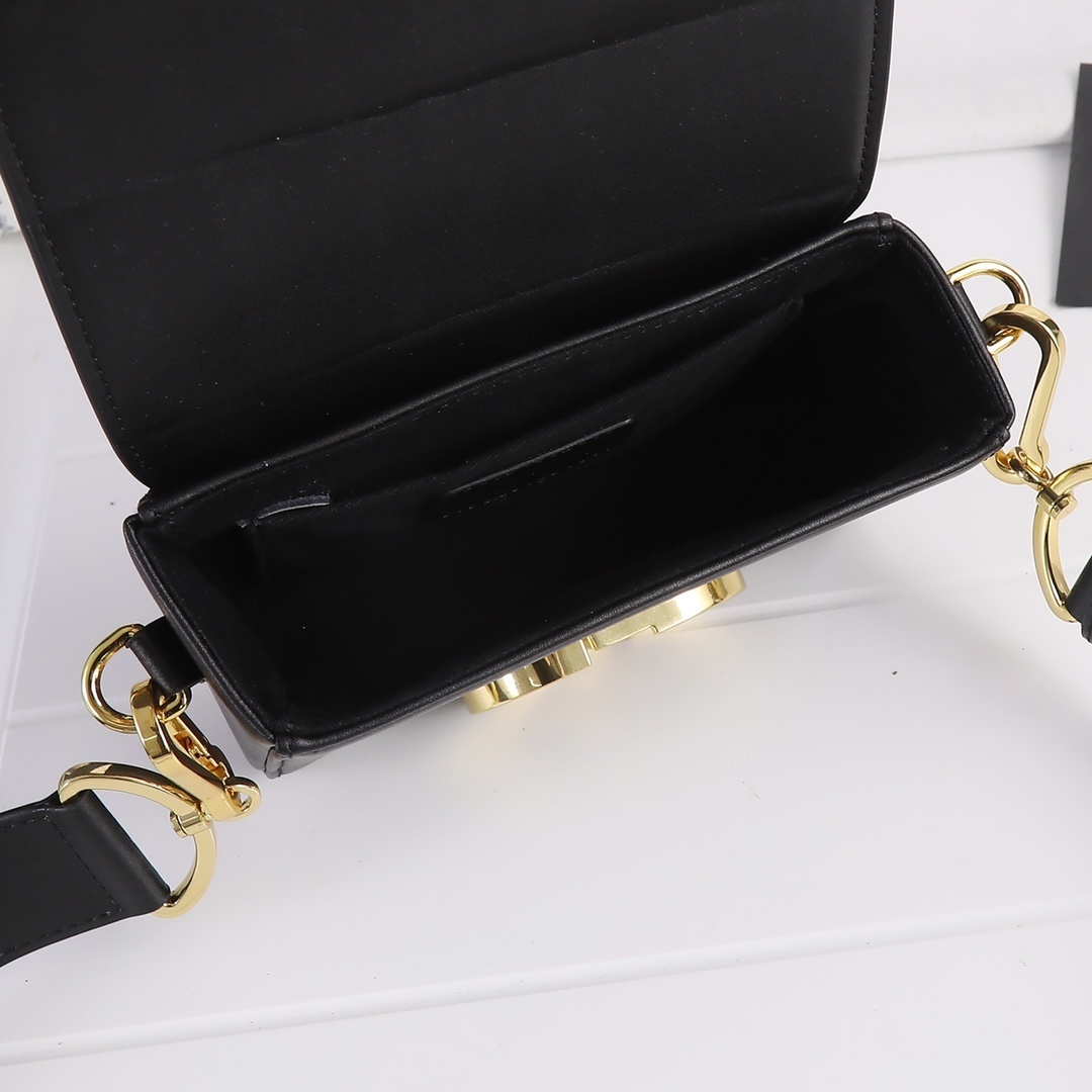 dior black leather shoulder bag - 17.5*11.5*5 - Image 2
