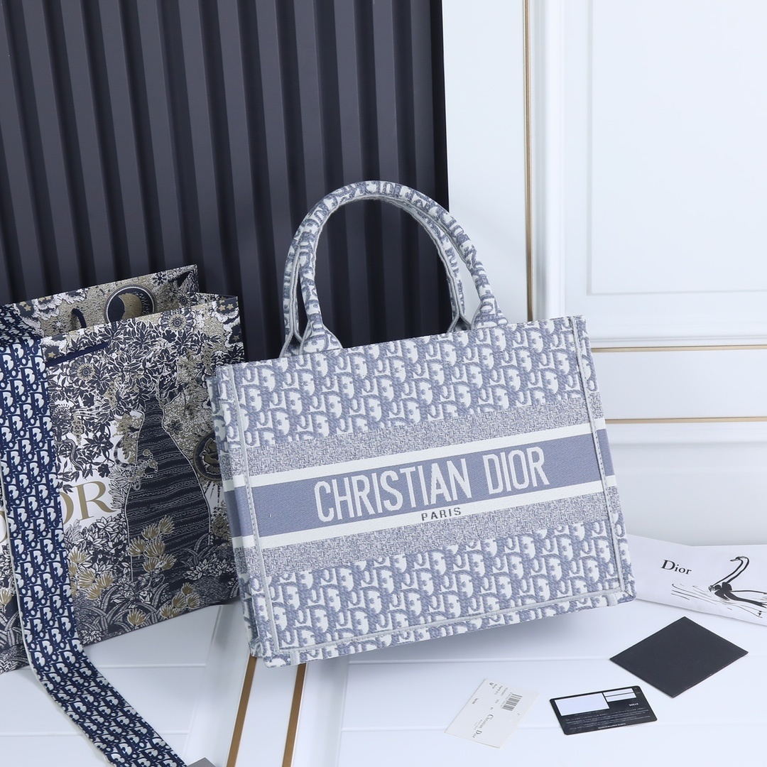 dior 36x20x15cm tote bag - blue - Image 2