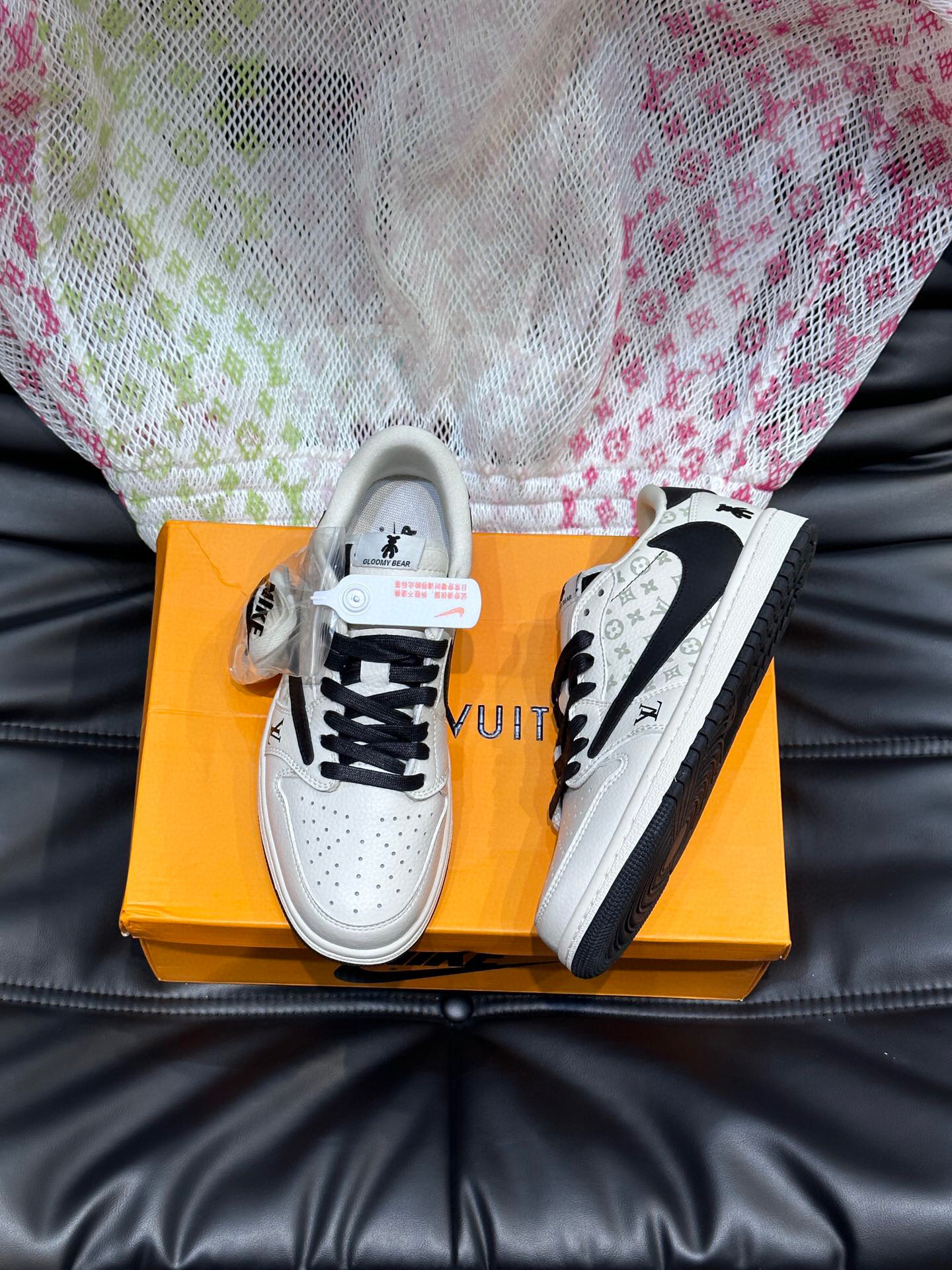 louis vuitton x nike air force 1 sneakers, size 38-44