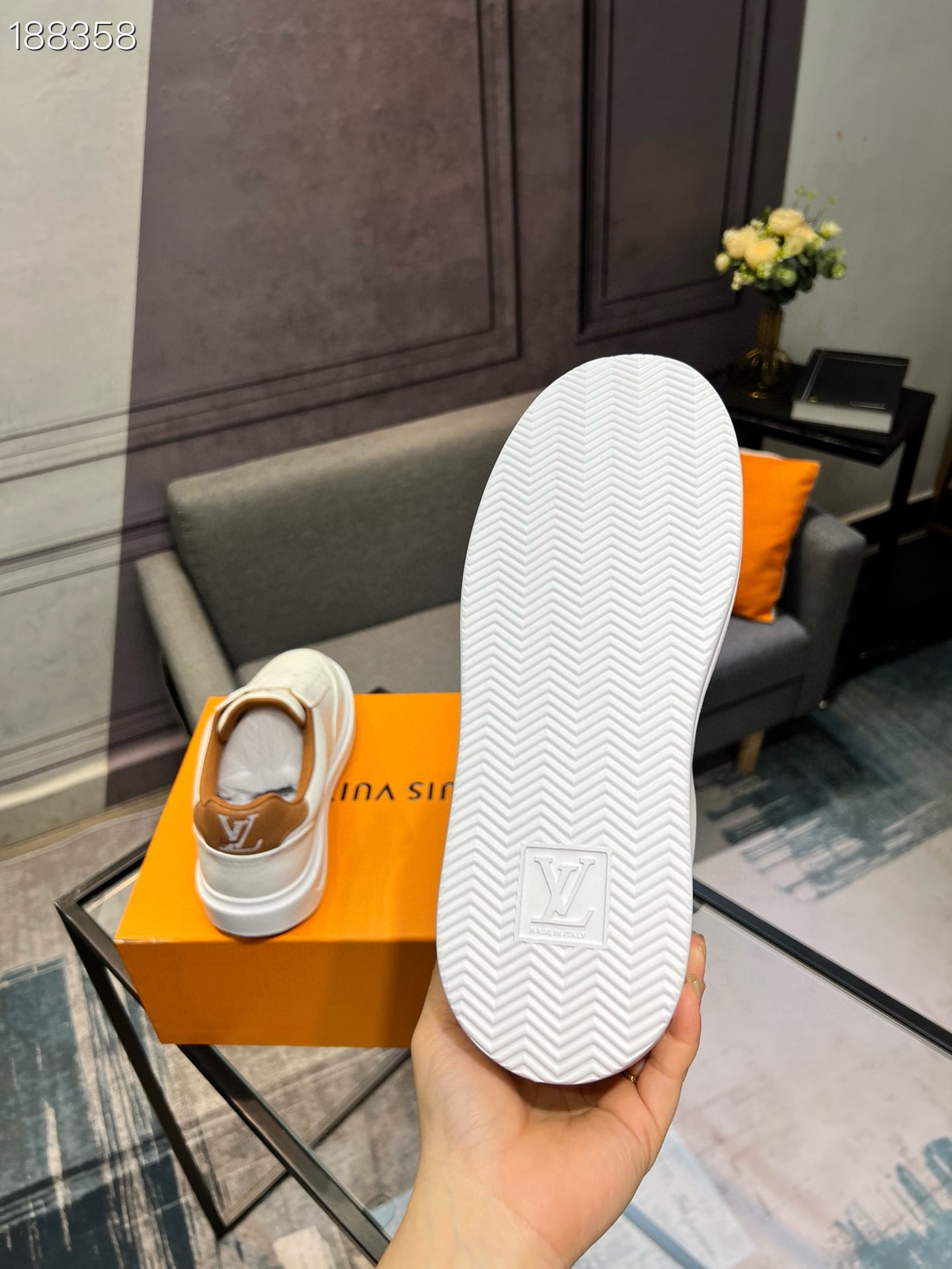 louis vuitton l 39-44 lyt350 sneakers - white/brown - Image 2