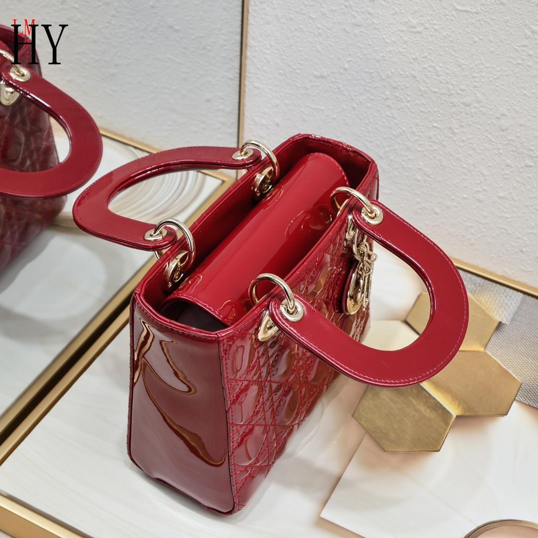 dior 20cm red patent leather handbag - Image 2