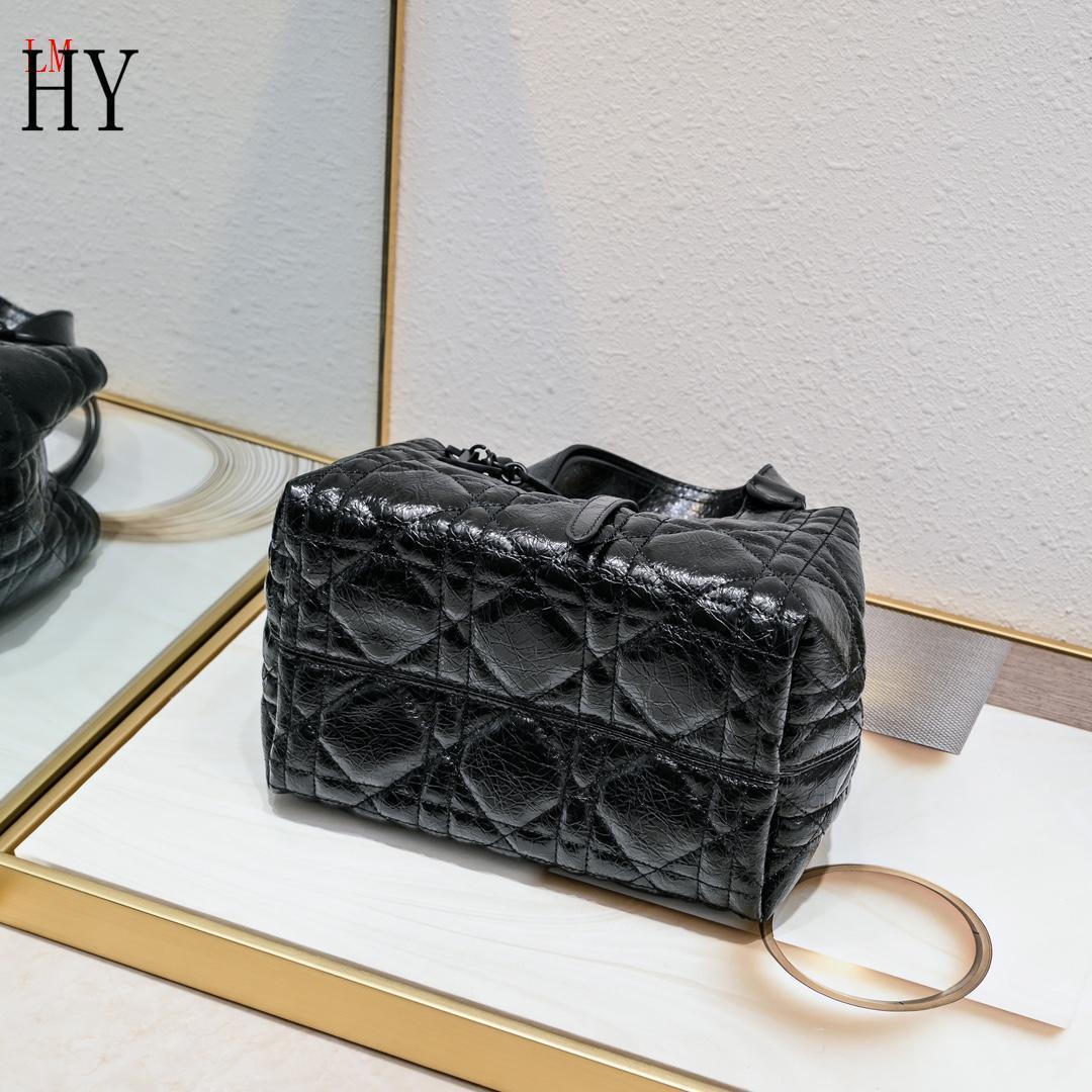 dior black quilted handbag set - 23x15x15cm - Image 2