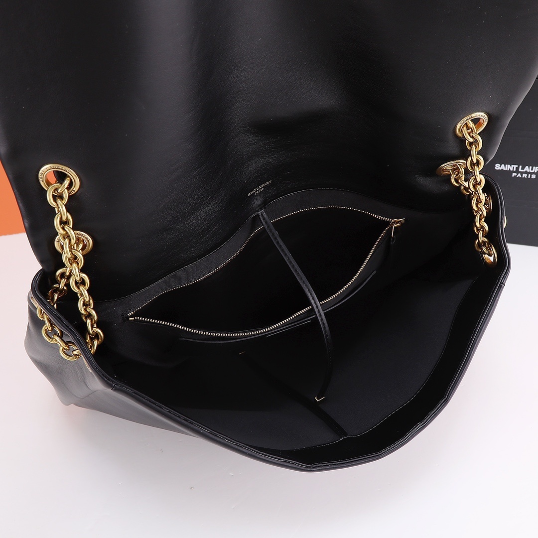 yves saint laurent black leather bag 43×29×9cm - Image 2