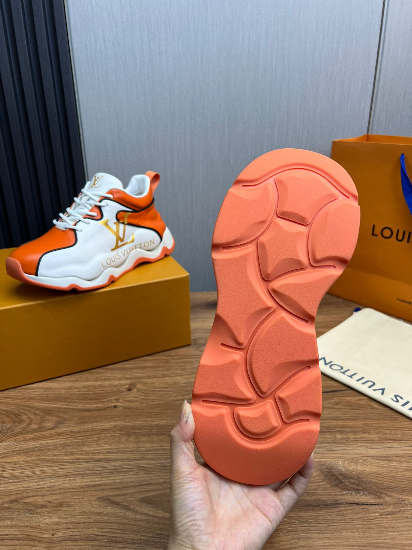 louis vuitton l casual shoes 38-44 - orange/white - Image 2