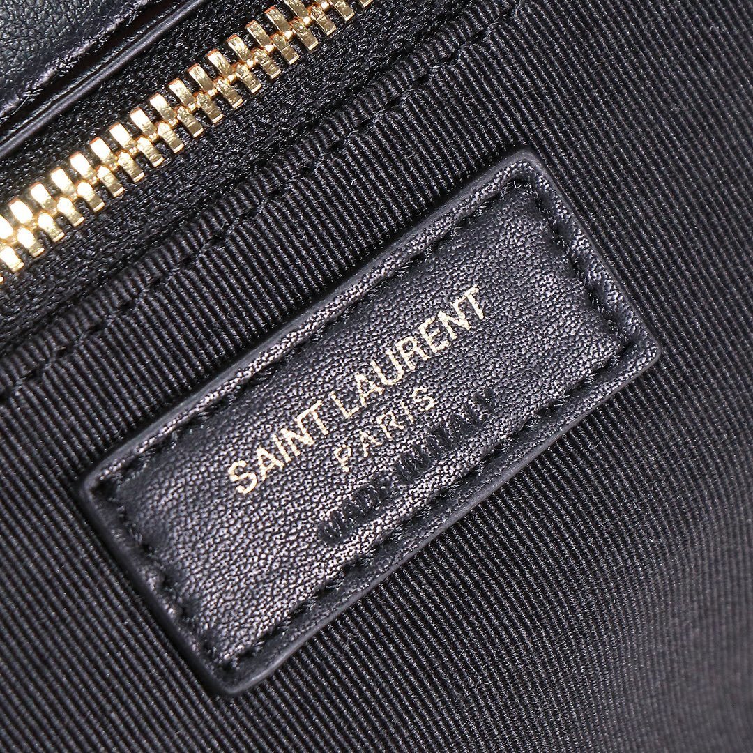 yves saint laurent black leather bag 25x15cm - Image 2