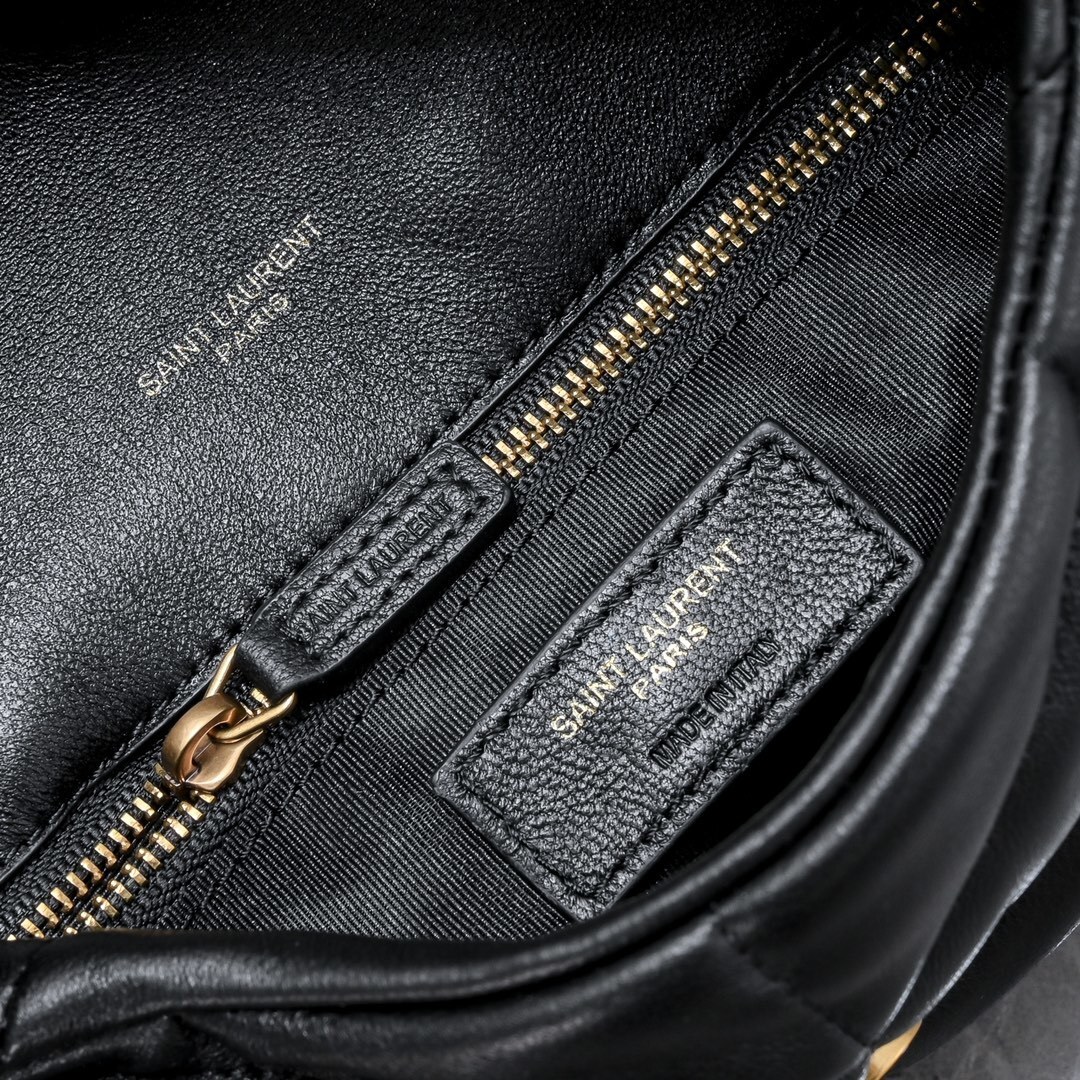 yves saint laurent black quilted bag - 23×15.5×8.5cm - Image 2