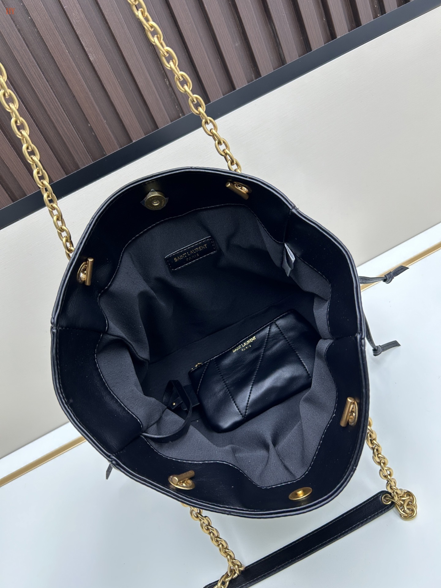 yves saint laurent quilted black tote bag 28x28x10 cm - Image 2