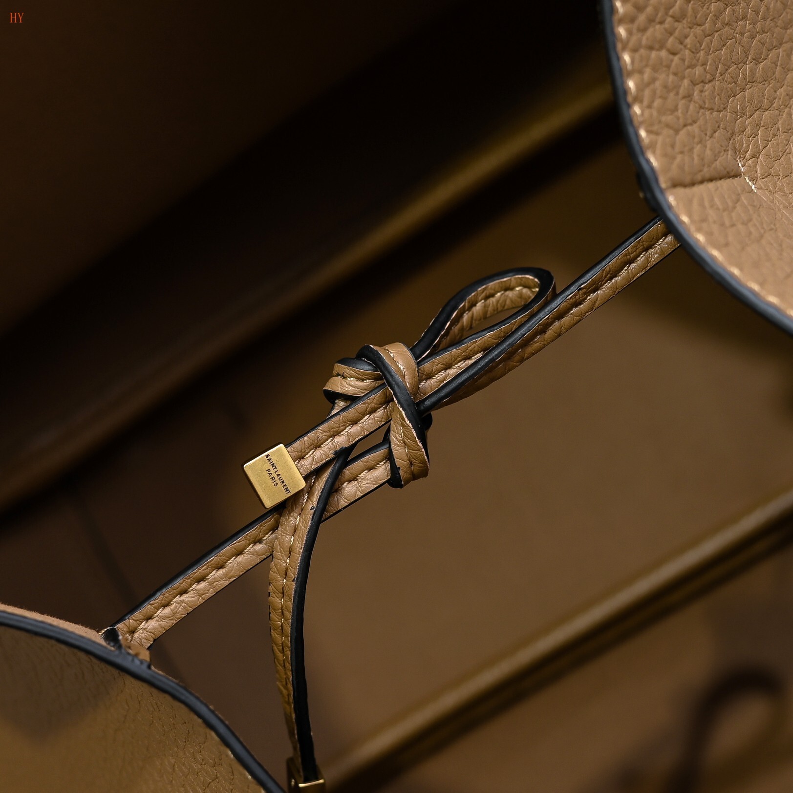 yves saint laurent brown leather tote bag 50*28*18 - Image 2
