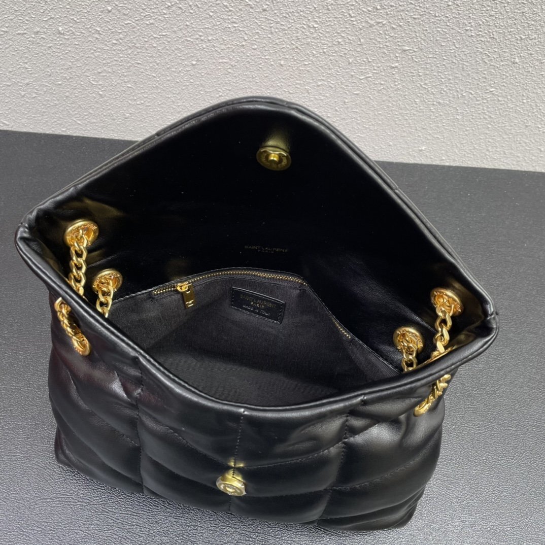 yves saint laurent black quilted handbag 28cm - Image 2
