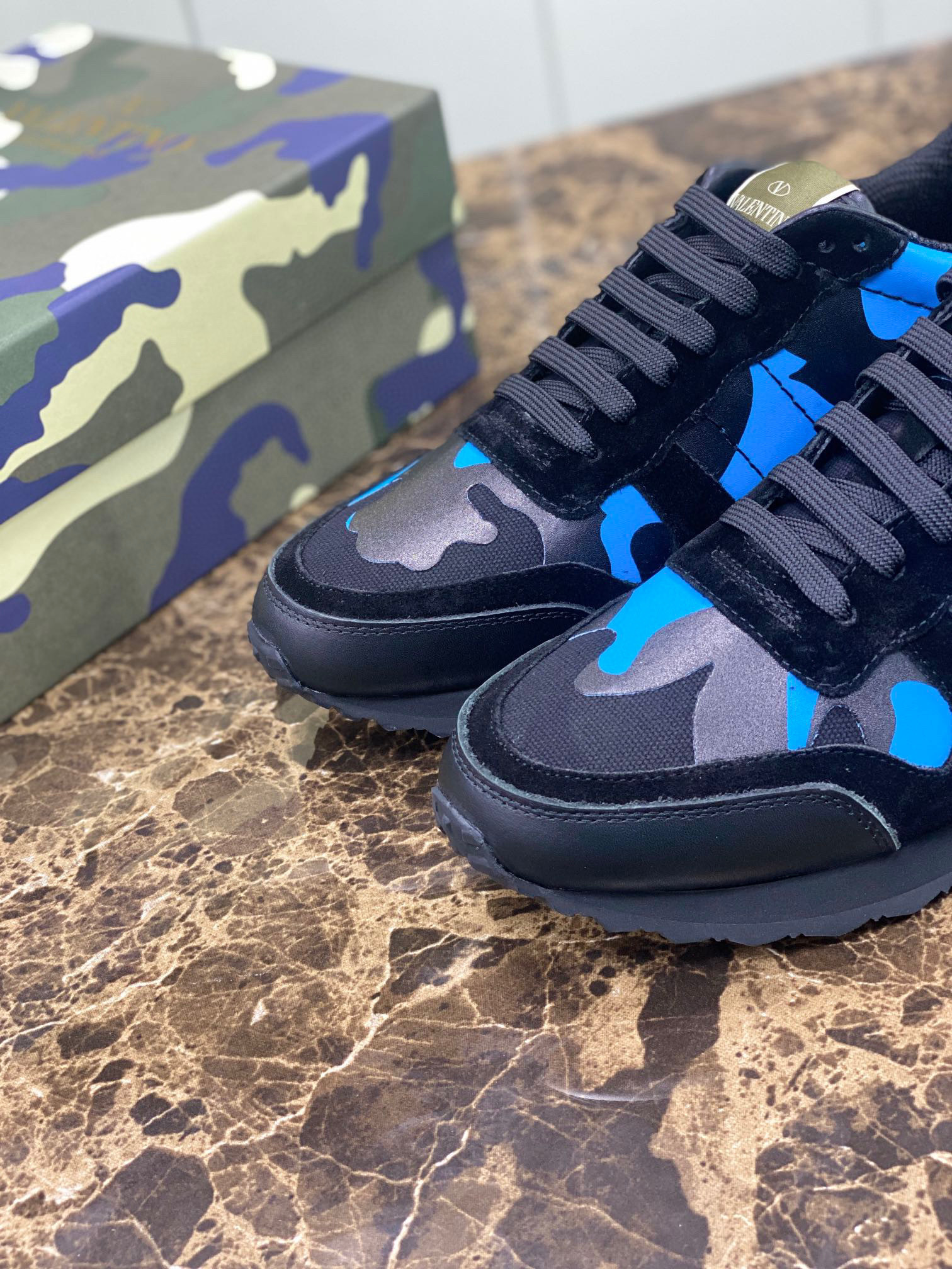 valentino casual sneakers in black/blue - sizes 38-44 - Image 2