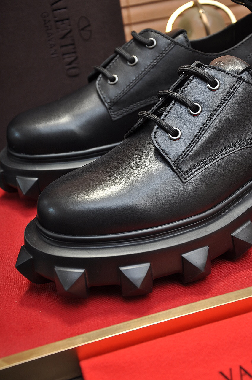 valentino garavani black leather shoes 38-44 - Image 2