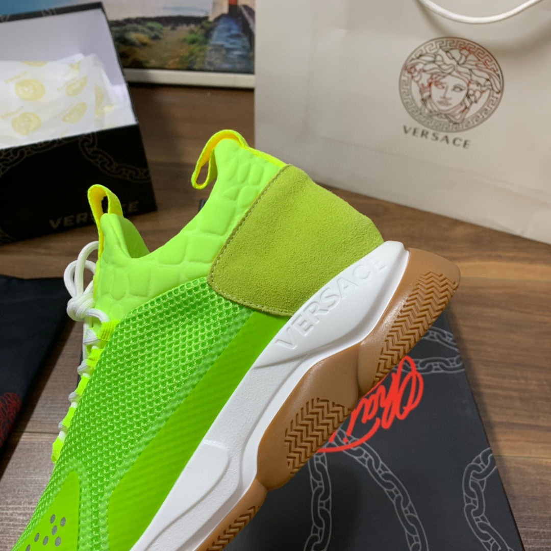versace neon green sneakers for couples - sizes 35-44 - Image 2