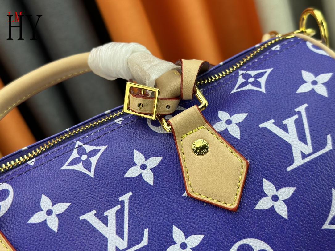 louis vuitton purple monogram handbag 30*21*17 - Image 3