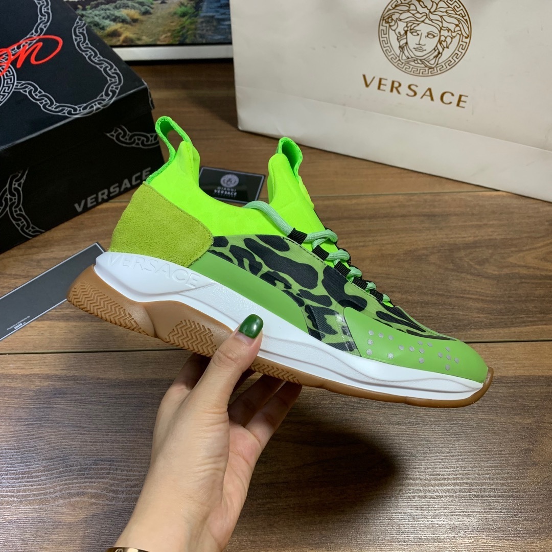 versace green leopard print sneakers - size 35-44 - Image 3