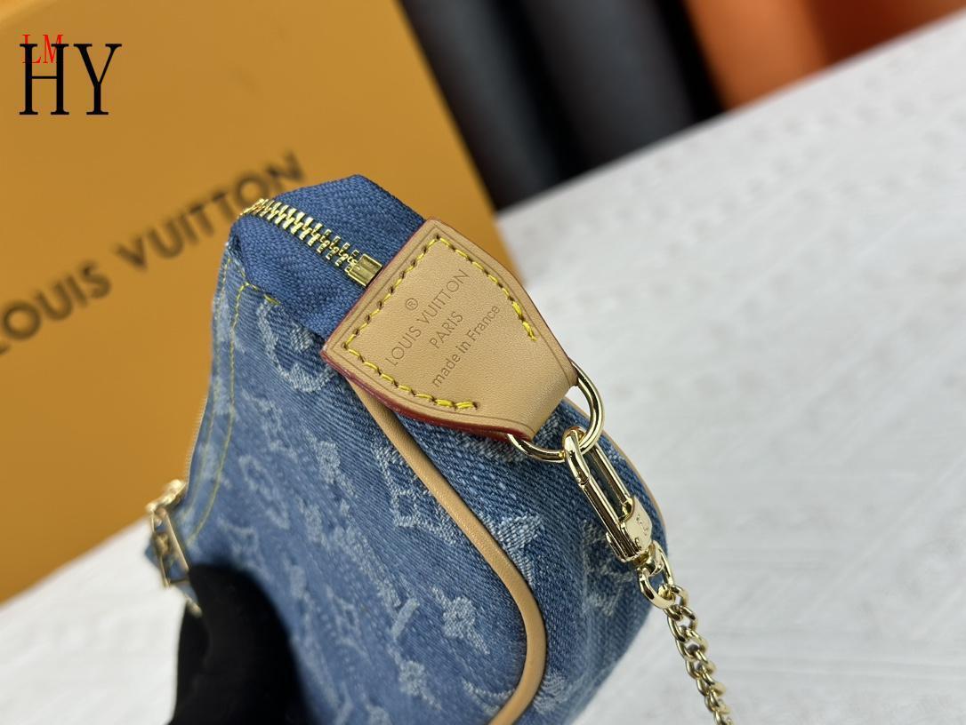 louis vuitton denim crossbody bag - 15.5 x 10.5 x 4 - Image 3